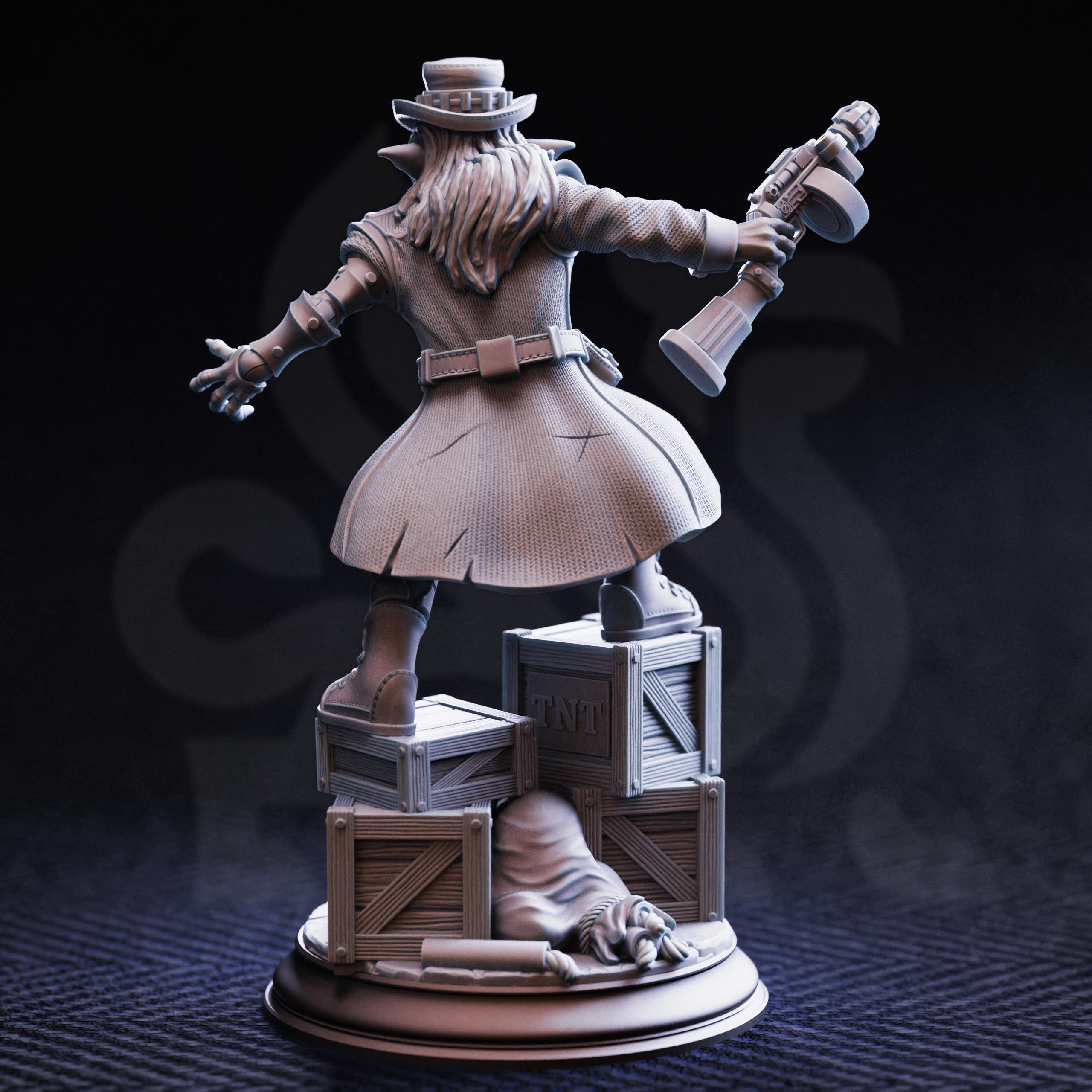 Manic Goblin Gangster | Monster Enemy NPC Villian | 32mm / 28mm / 75mm | Ideal for Tabletop RPGs | Dungeons and Dragons - Dm Stash