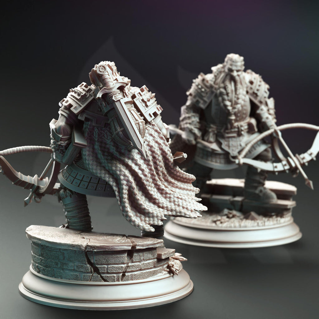 Tokrik | Dwarf Duergar Fighter Ranger Hunter | 32mm / 28mm / 75mm | Ideal for Tabletop RPGs | Dungeons and Dragons - Dm Stash