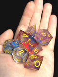 Arcanum of the Weaver | Sharp Edge D&D Dice 7pcs Set | Arcane Magic Dice | Witchy Fantasy RPG Dice | Luxury Polyhedral Set For TTRPGs