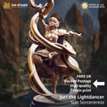 Juri The Lightdancer | Female Sun Elf Mage Wizard Sorcerer| 32mm / 28mm / 75mm | Ideal for Tabletop RPGs | Dungeons and Dragons - Dm Stash