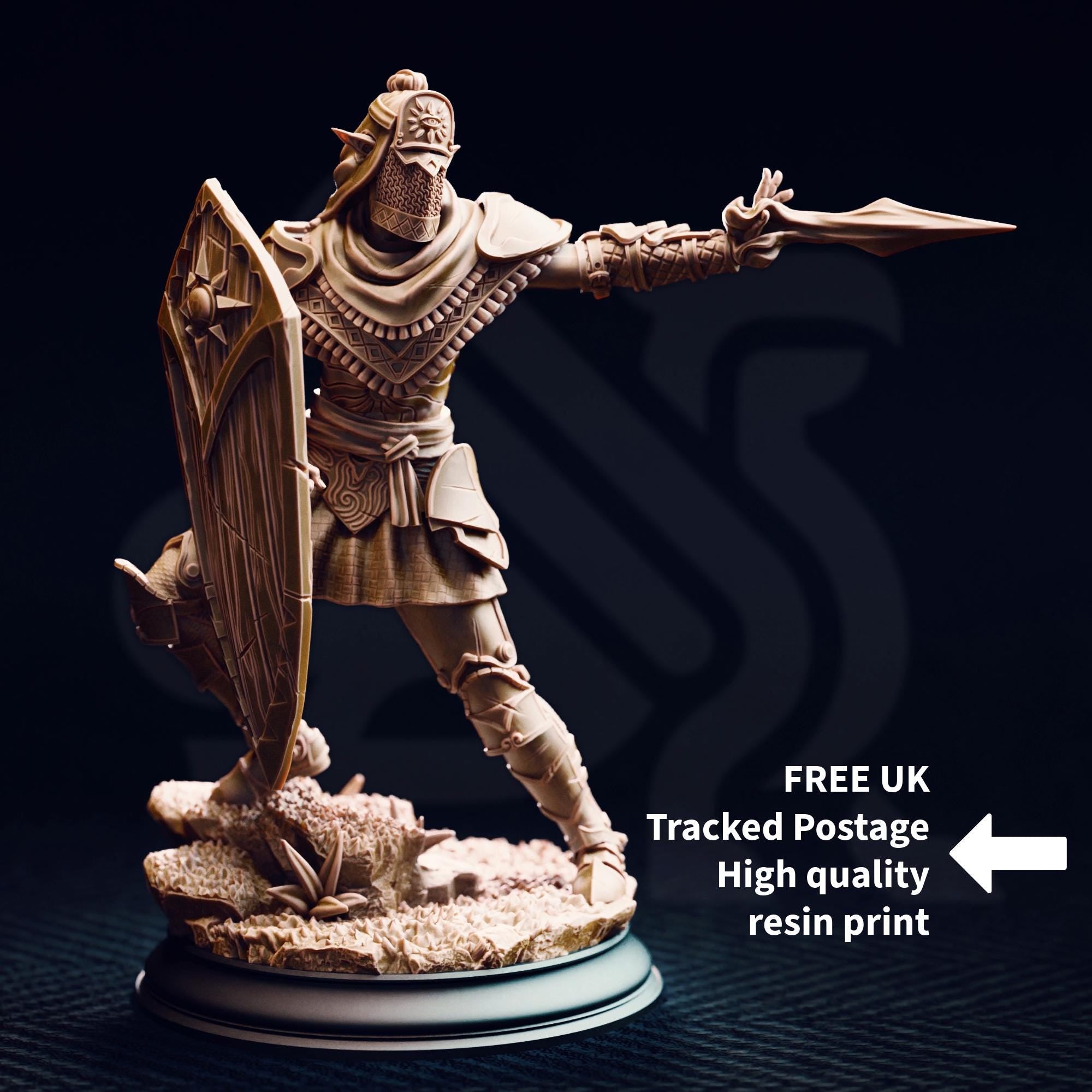Seroca's Devout Design 3 | Elf Fighter Rogue Cultist Enemy | 32mm / 28mm / 75mm | Ideal for Tabletop RPGs | Dungeons and Dragons - Dm Stash