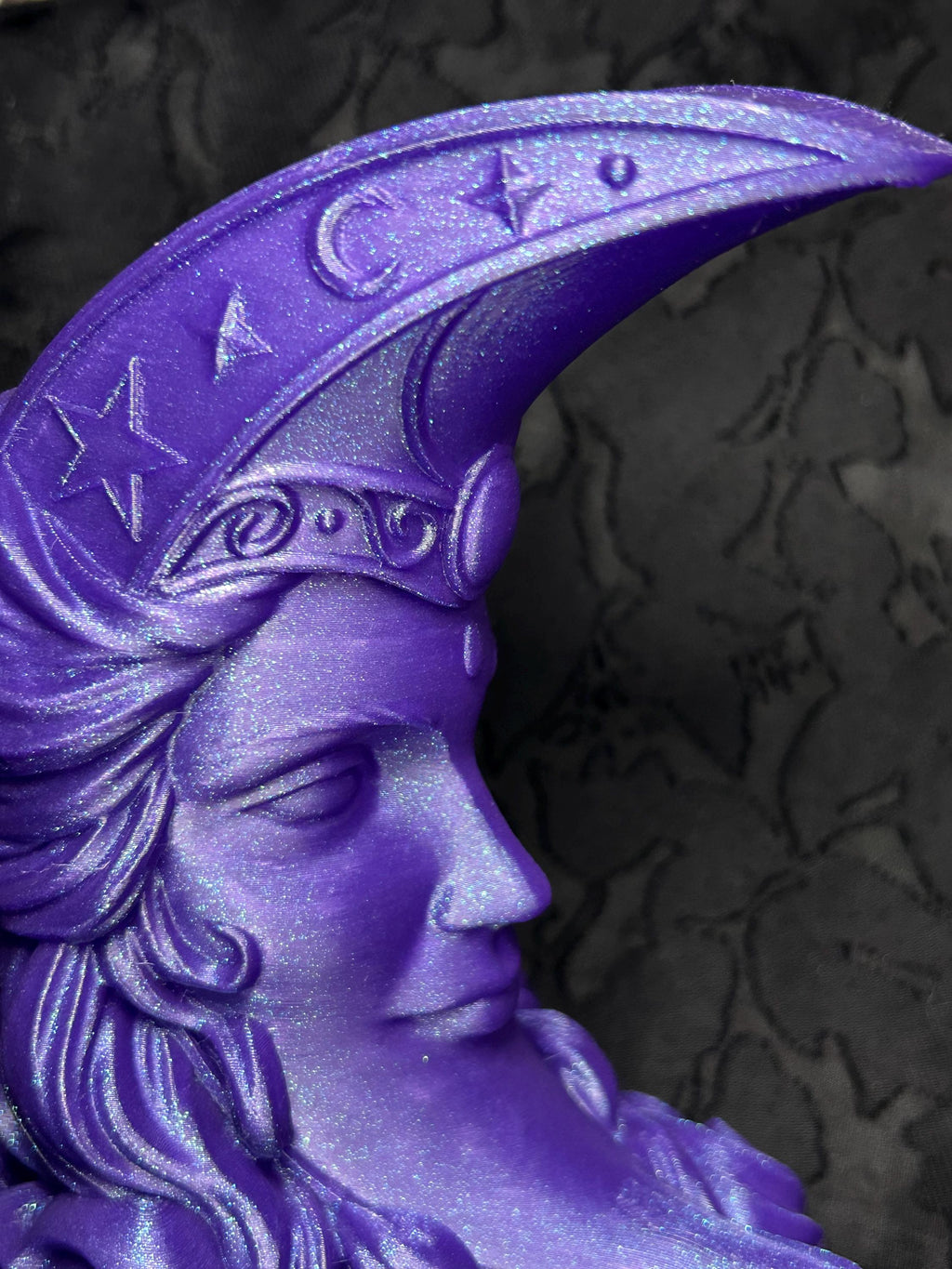 Moon Maiden Dice Tower | Celestial Dice Tower for DND | Fantasy Moon Goddess Dice Roller | Whimsical Tabletop RPG Accessory