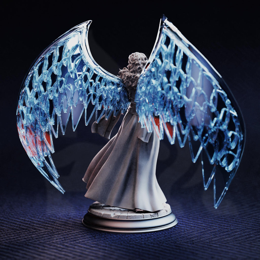 Vitria Prismatic Angel Cleric DND Miniature | 32mm Resin RPG Figure Dungeons and Dragons