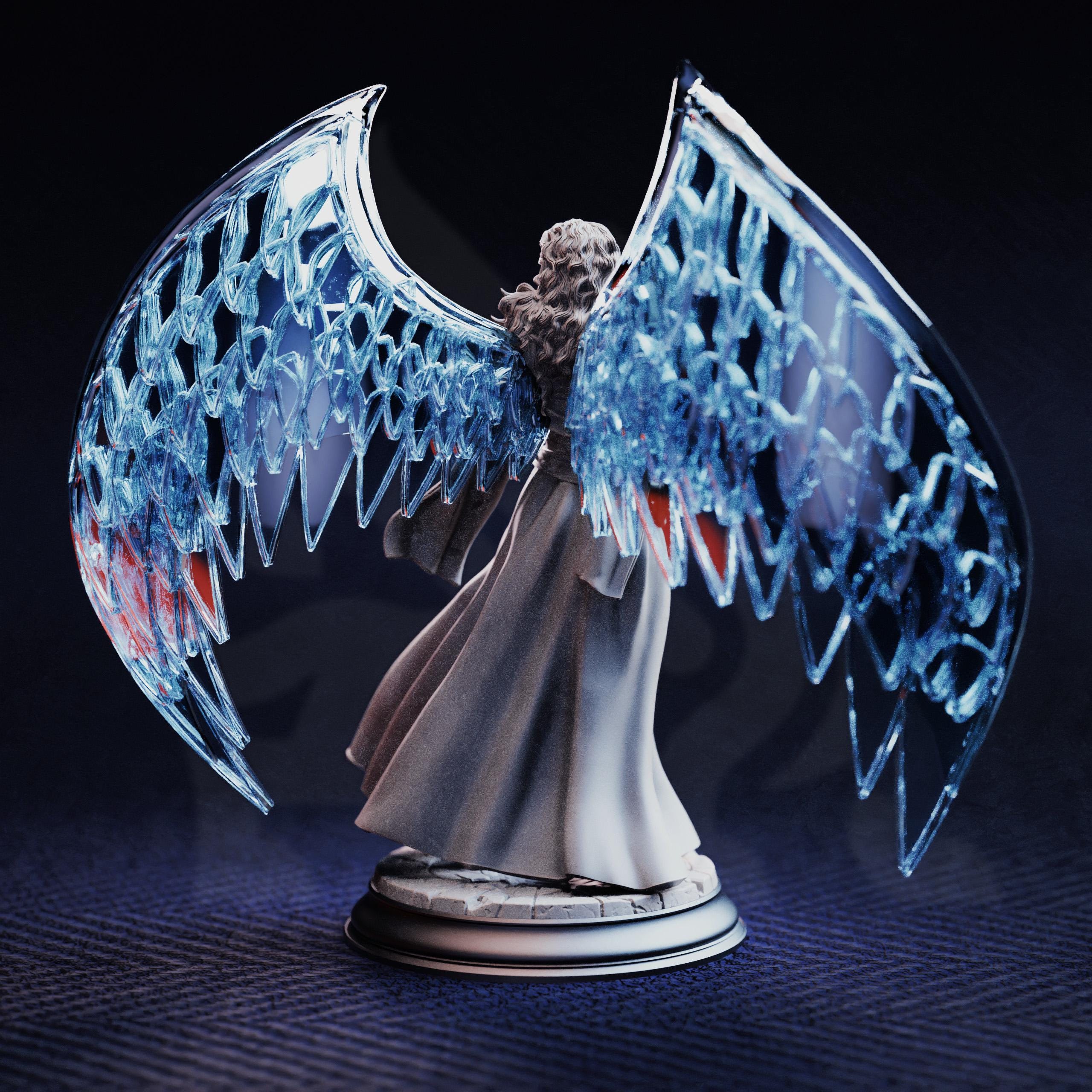 Vitria Prismatic Angel Cleric DND Miniature | 32mm Resin RPG Figure Dungeons and Dragons