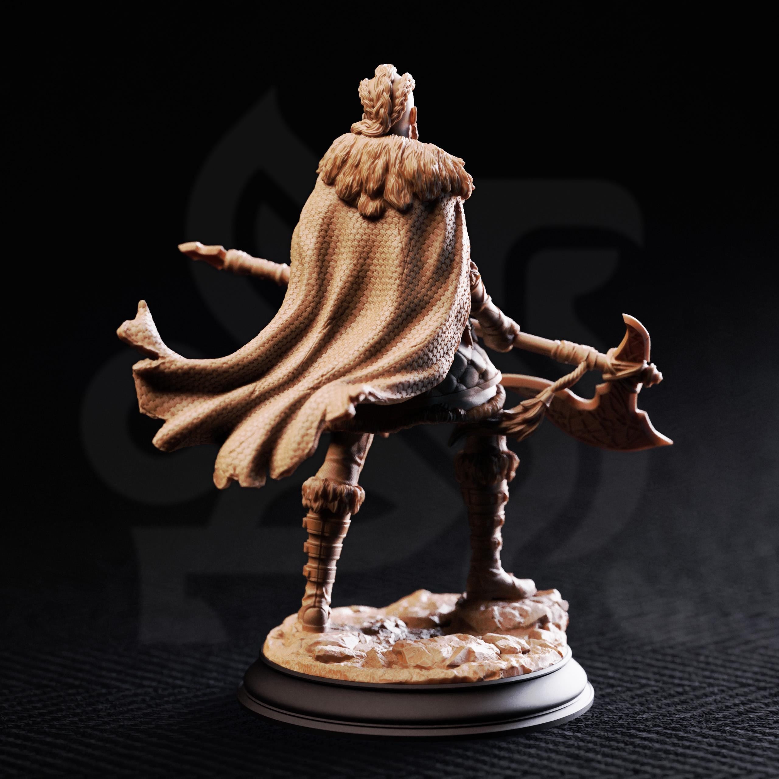 Gunnhildir | Goliath Fighter Barbarian Viking | 32mm / 28mm / 75mm | Ideal for Tabletop RPGs | Dungeons and Dragons - Dm Stash