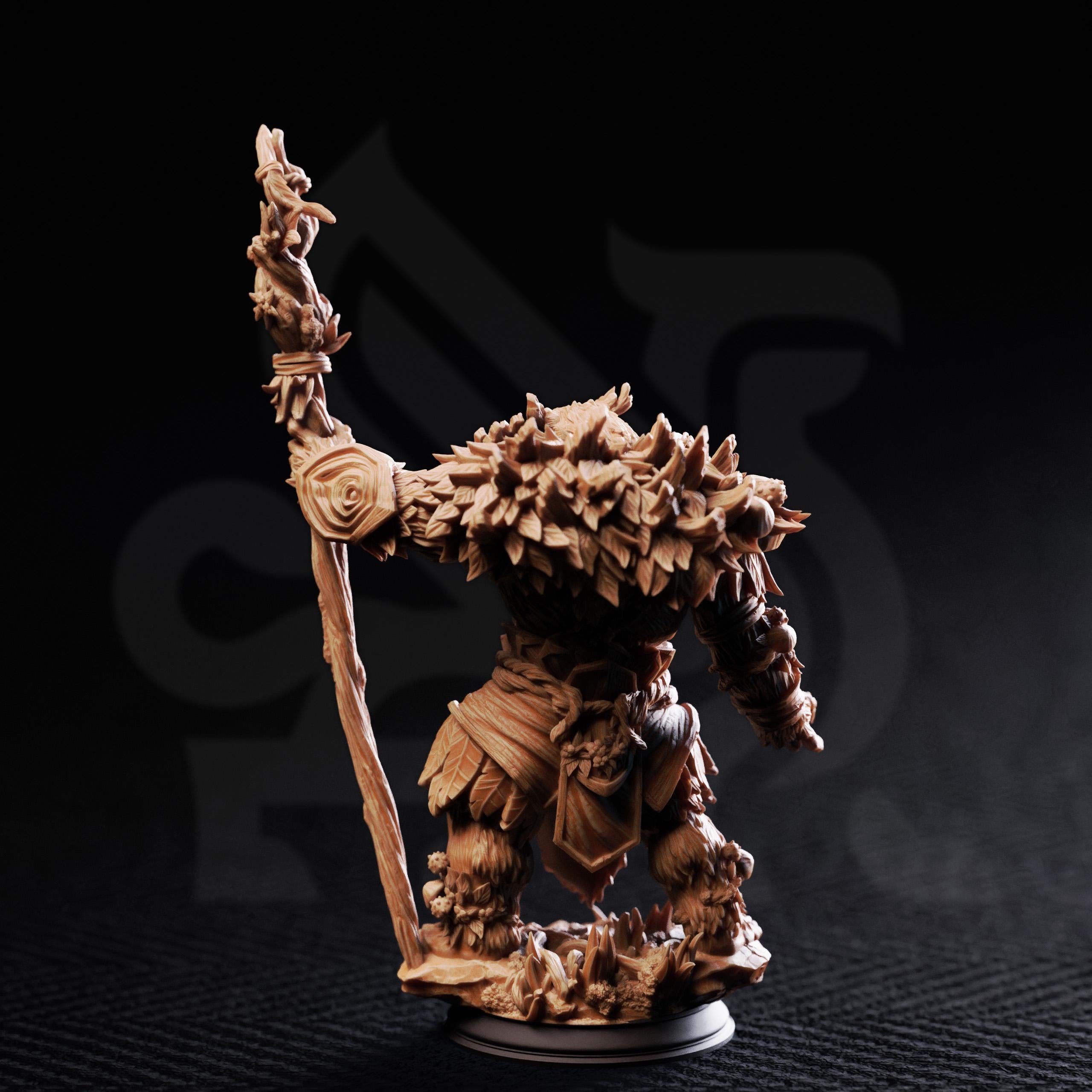 Bear Folk Druid Of The Tundra | NPC Mage Sorcerer Druid | 32mm / 28mm / 75mm | Ideal for Tabletop RPGs | Dungeons and Dragons - Dm Stash