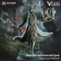 Pontifrax The Emerald Eyed | Elf Wizard Archfey | 32mm / 28mm / 75mm | Ideal for Tabletop RPGs | Dungeons and Dragons - Dm Stash