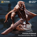 Firenzia Fireblood | Fire Genasi Fighter Paladin | 32mm / 28mm / 75mm | Ideal for Tabletop RPGs | Dungeons and Dragons - Dm Stash