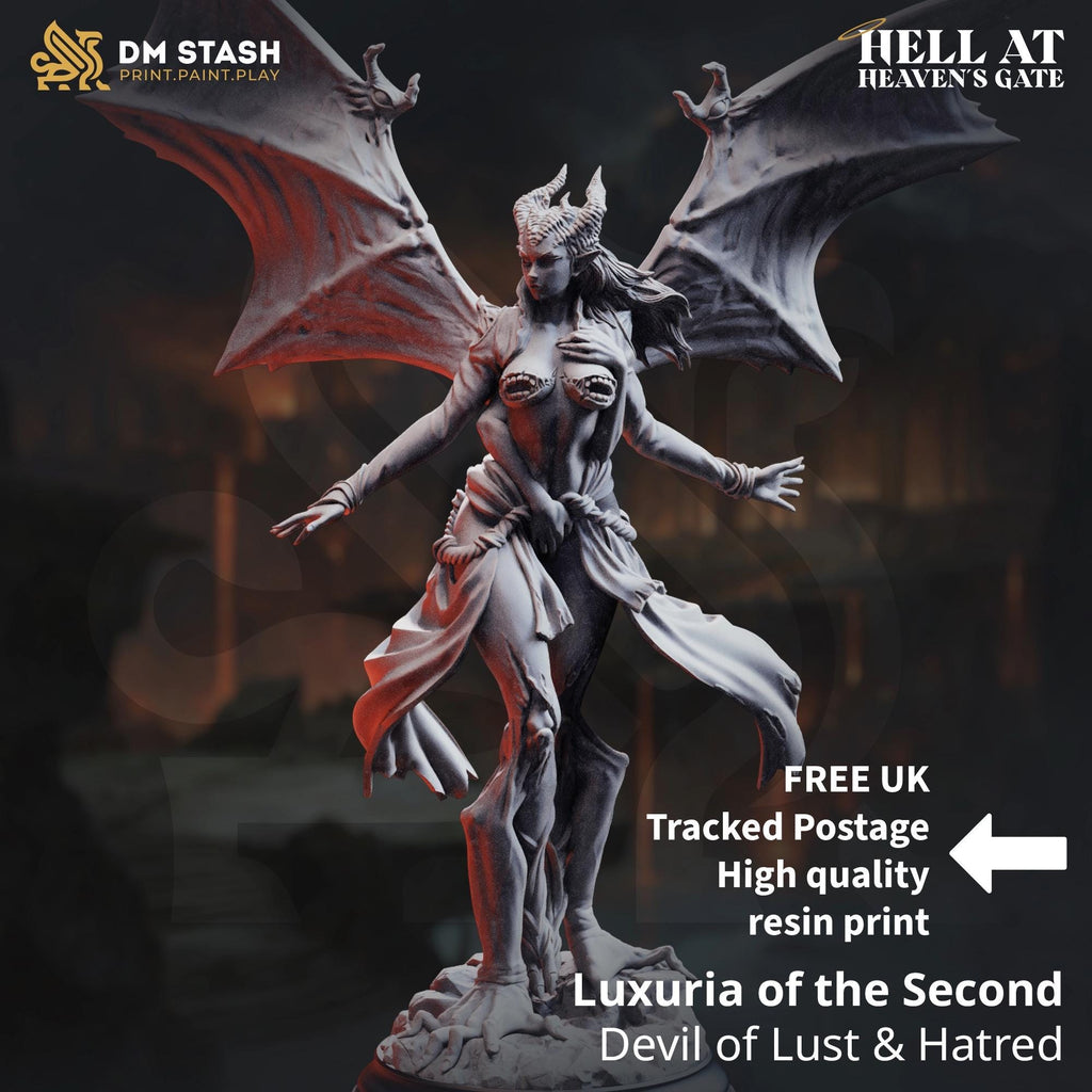 Luxaria of the Second Resin Succubus DND Miniature | 32mm Resin RPG Figure Dungeons and Dragons