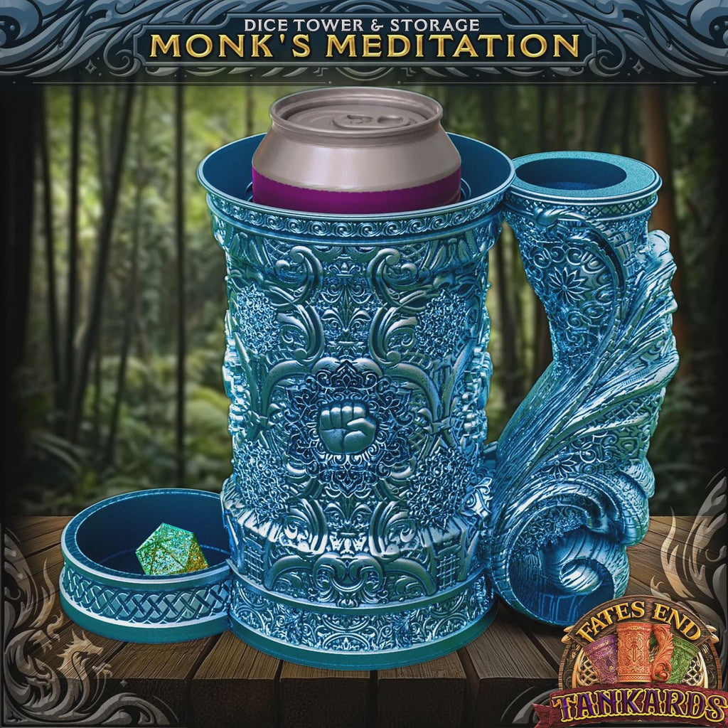 DND Monk’s Flask Dice Tower | Dice Storage Tankard + Drinks Holder | RPG Dice Vault | Gift for Dungeon Masters & Players