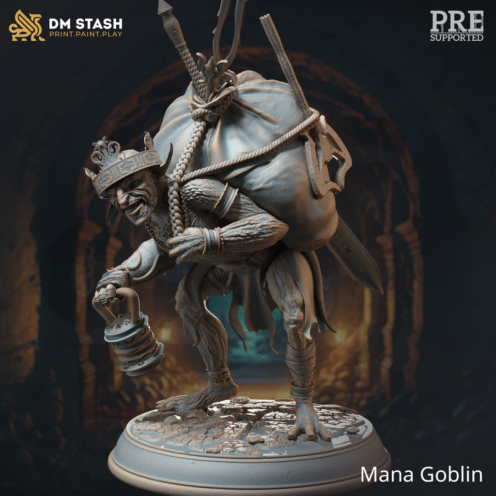 Mana Goblin Greed | Monster Enemy NPC Villian | 32mm / 28mm / 75mm | Ideal for Tabletop RPGs | Dungeons and Dragons - Dm Stash