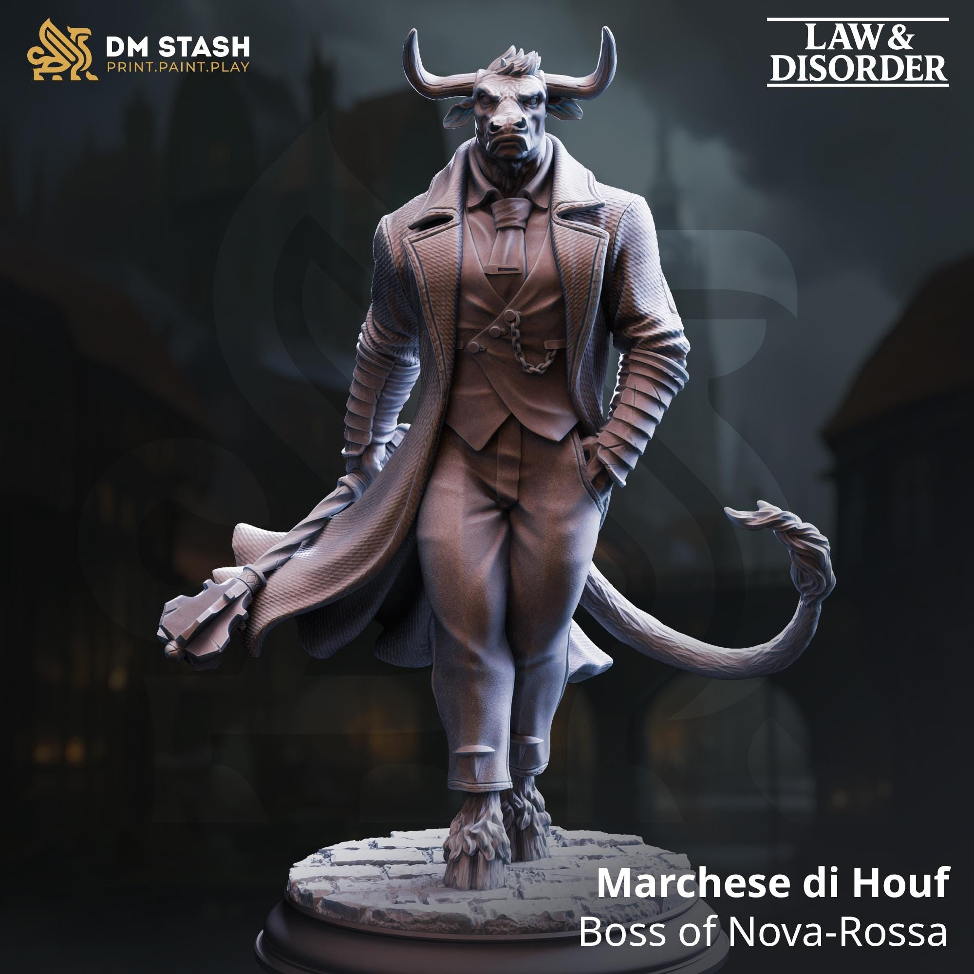 Minotaur Mob Boss DND Miniature | 32mm Resin RPG Figure Dungeons and Dragons