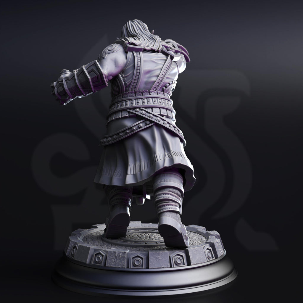 Gruthdin | Dwarf Duergar Paladin Barbarian Druegar Fighter  | 32mm / 28mm / 75mm | Ideal for Tabletop RPGs | Dungeons and Dragons - Dm Stash