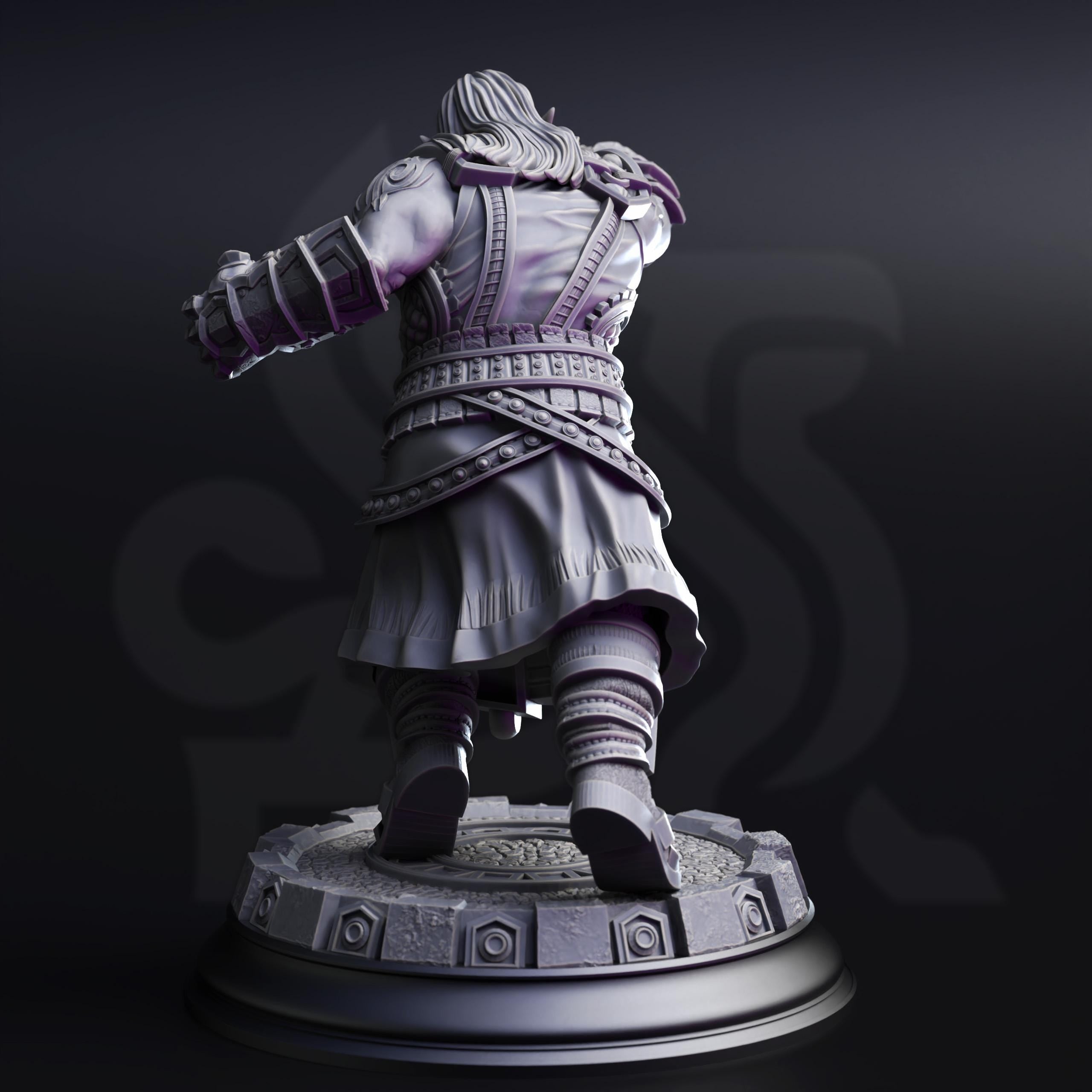 Gruthdin | Dwarf Duergar Paladin Barbarian Druegar Fighter  | 32mm / 28mm / 75mm | Ideal for Tabletop RPGs | Dungeons and Dragons - Dm Stash
