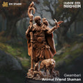 Gwambari Animal Friend | Human Druid Ranger Fighter Cleric | 32mm / 28mm / 75mm | Ideal for Tabletop RPGs | Dungeons and Dragons - Dm Stash