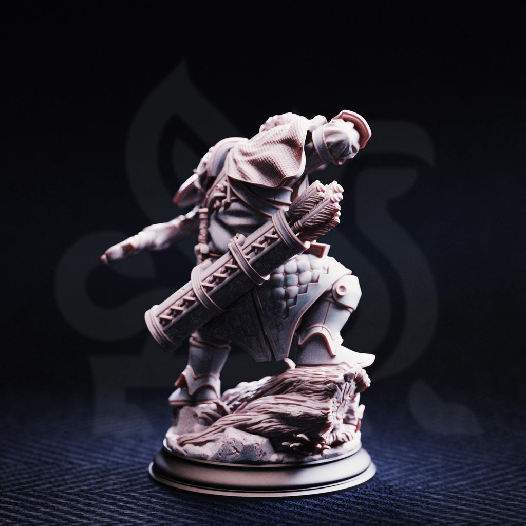 Achtum of the Meadow Dwarf Ranger DND Miniature | 32mm Resin RPG Figure Dungeons and Dragons