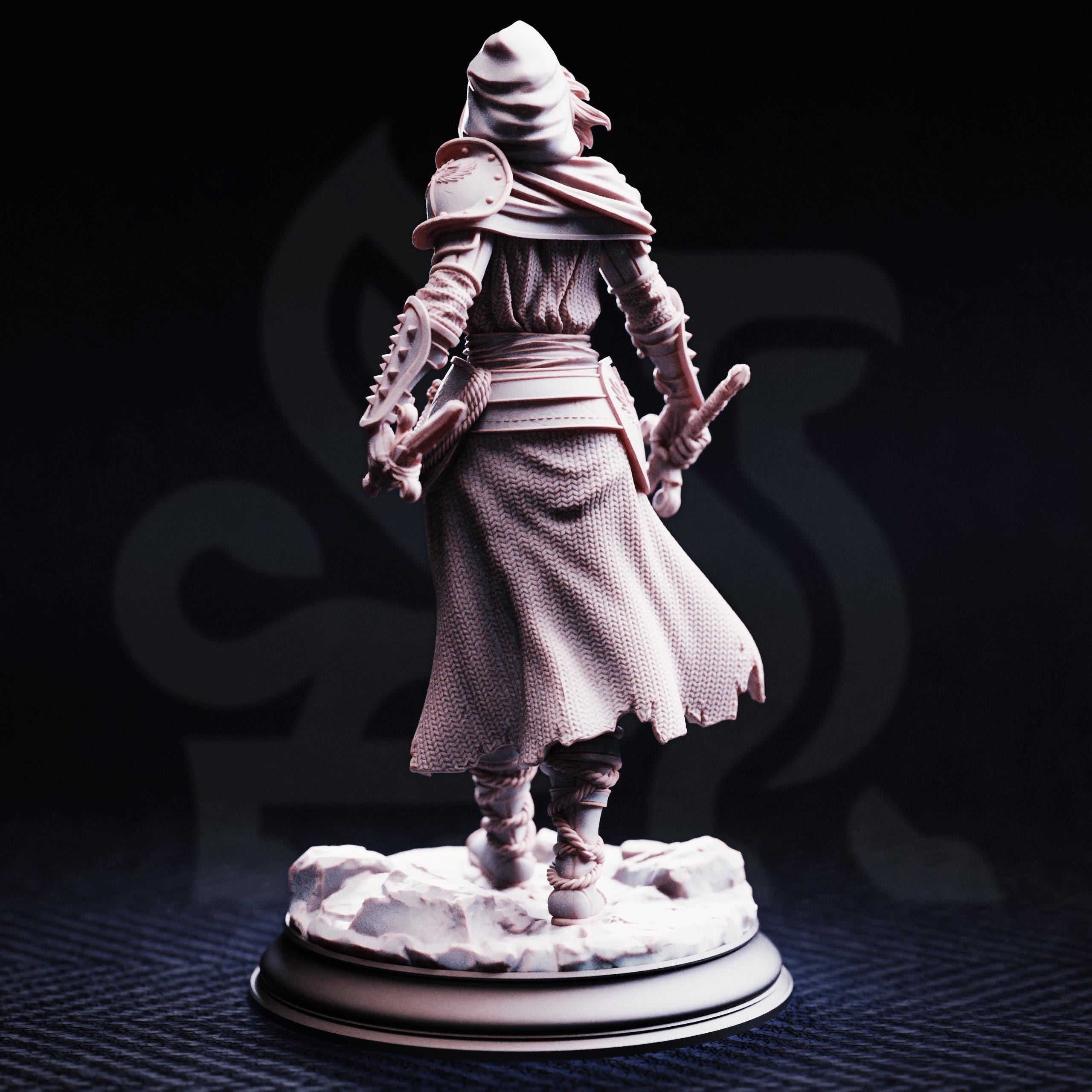 Delyna Ro Unviel | Human Elf Fighter Cleric Rogue Paladin | 32mm / 28mm / 75mm | Ideal for Tabletop RPGs | Dungeons and Dragons - Dm Stash