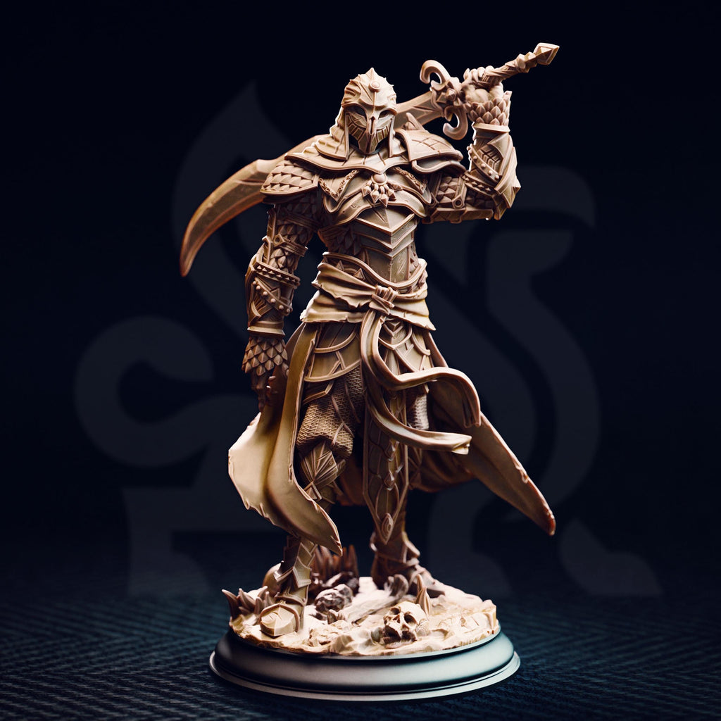 Theubian Champion Of The Serpent| Human Elf Fighter Paladin | 32mm / 28mm / 75mm | Ideal for Tabletop RPGs | Dungeons and Dragons - Dm Stash