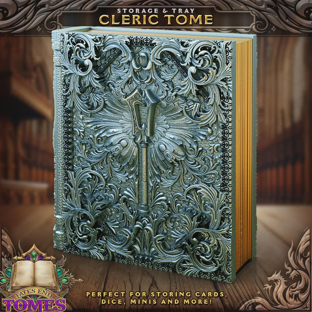 Cleric Dice Tower Book | Dungeons & Dragons Dice Storage Tome | RPG Dice Tray | Bardic Gift | TTRPG Accessory Organiser