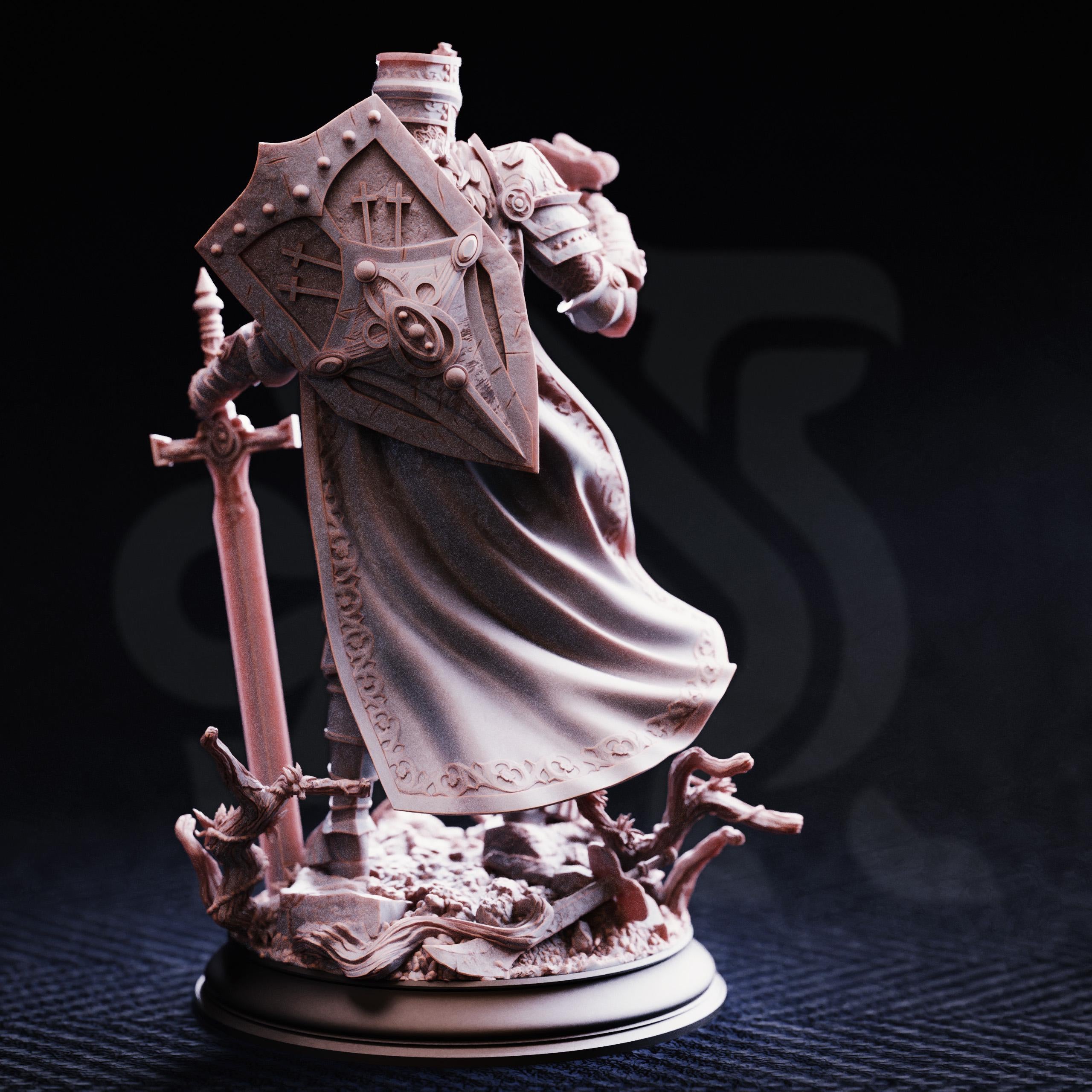 Ser Ludwig | Human Elf Fighter Paladin | 32mm / 28mm / 75mm | Ideal for Tabletop RPGs | Dungeons and Dragons - Dm Stash