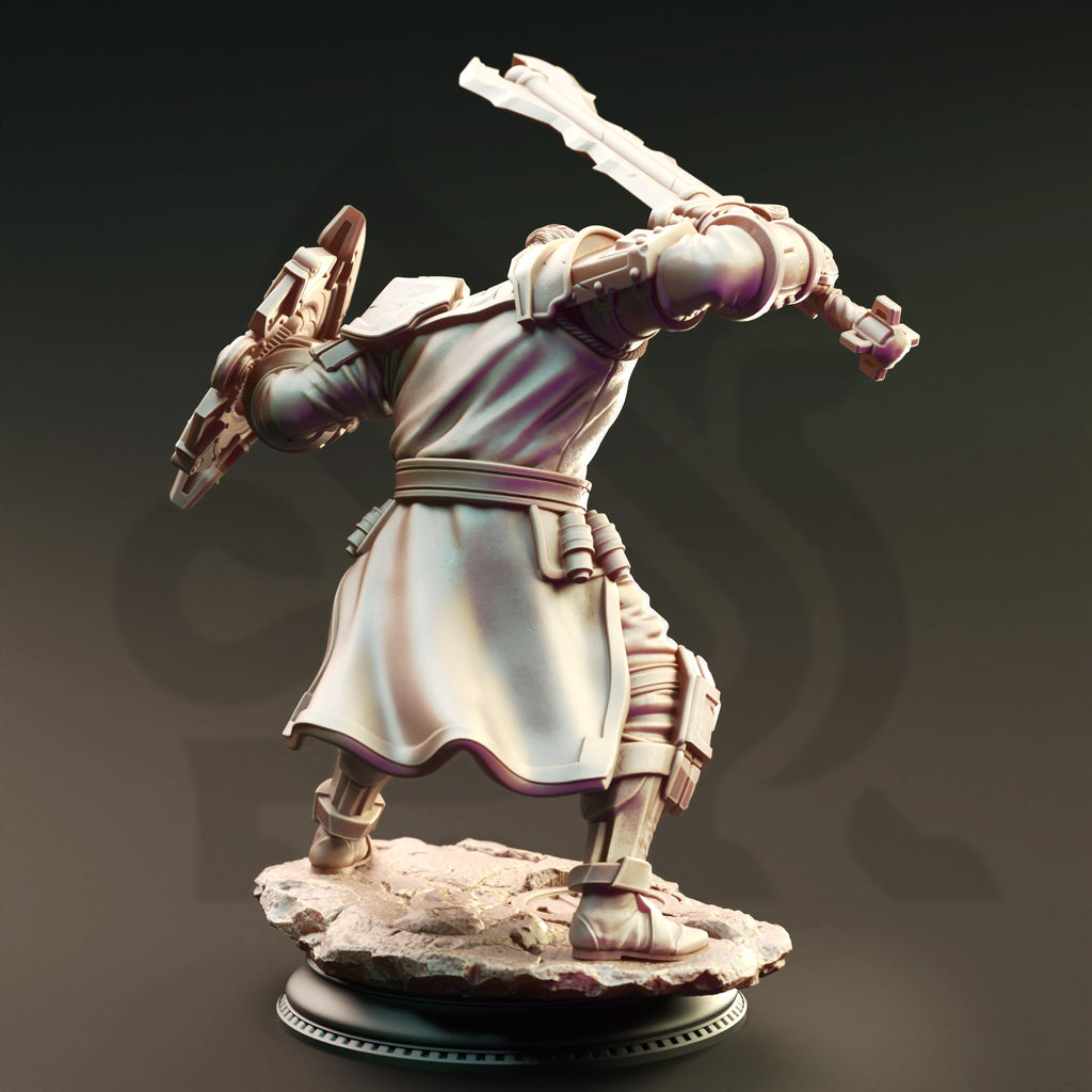 Brandyn Broadoak | Human Artificer Fighter Paladin | 32mm / 28mm / 75mm | Ideal for Tabletop RPGs | Dungeons and Dragons - Dm Stash