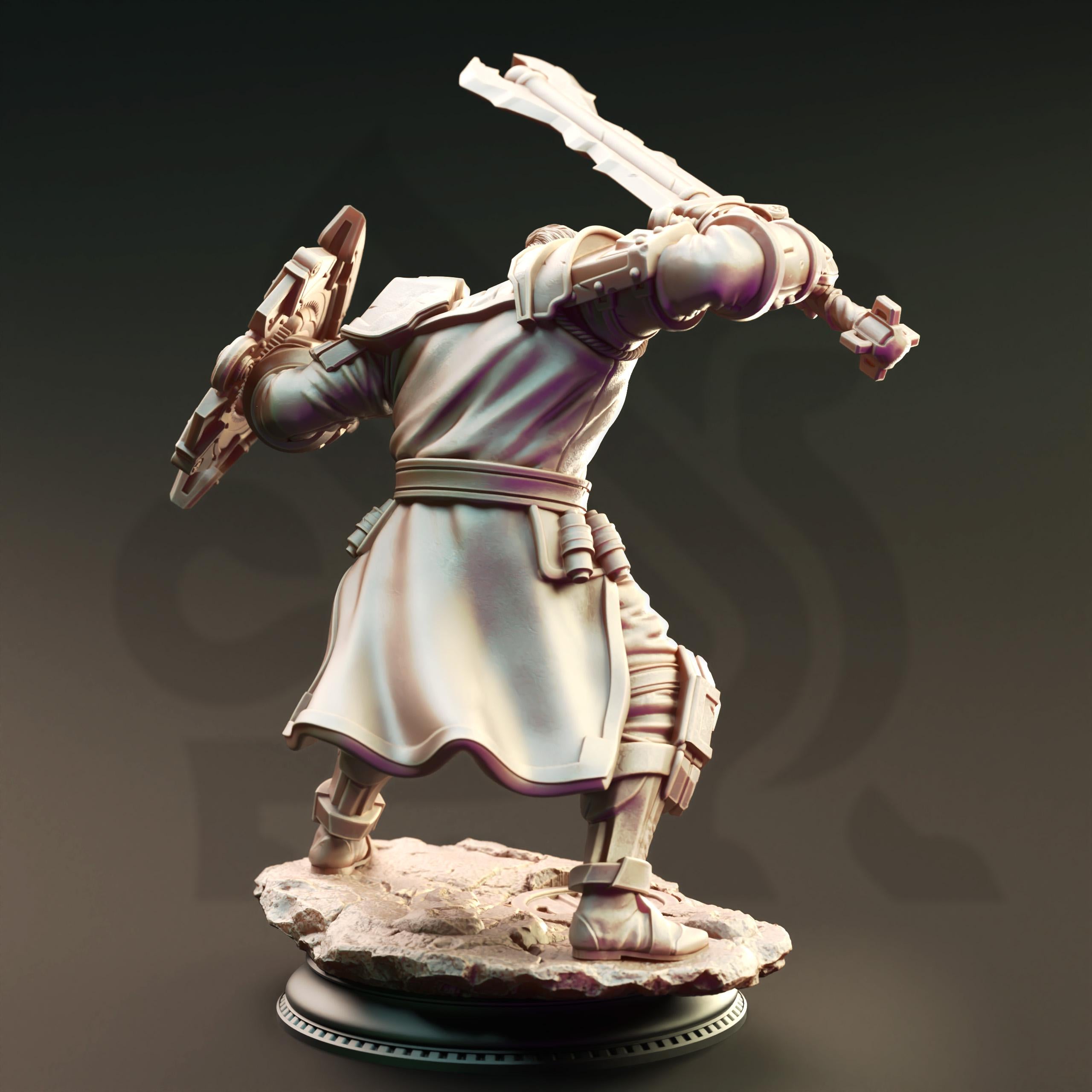 Brandyn Broadoak | Human Artificer Fighter Paladin | 32mm / 28mm / 75mm | Ideal for Tabletop RPGs | Dungeons and Dragons - Dm Stash