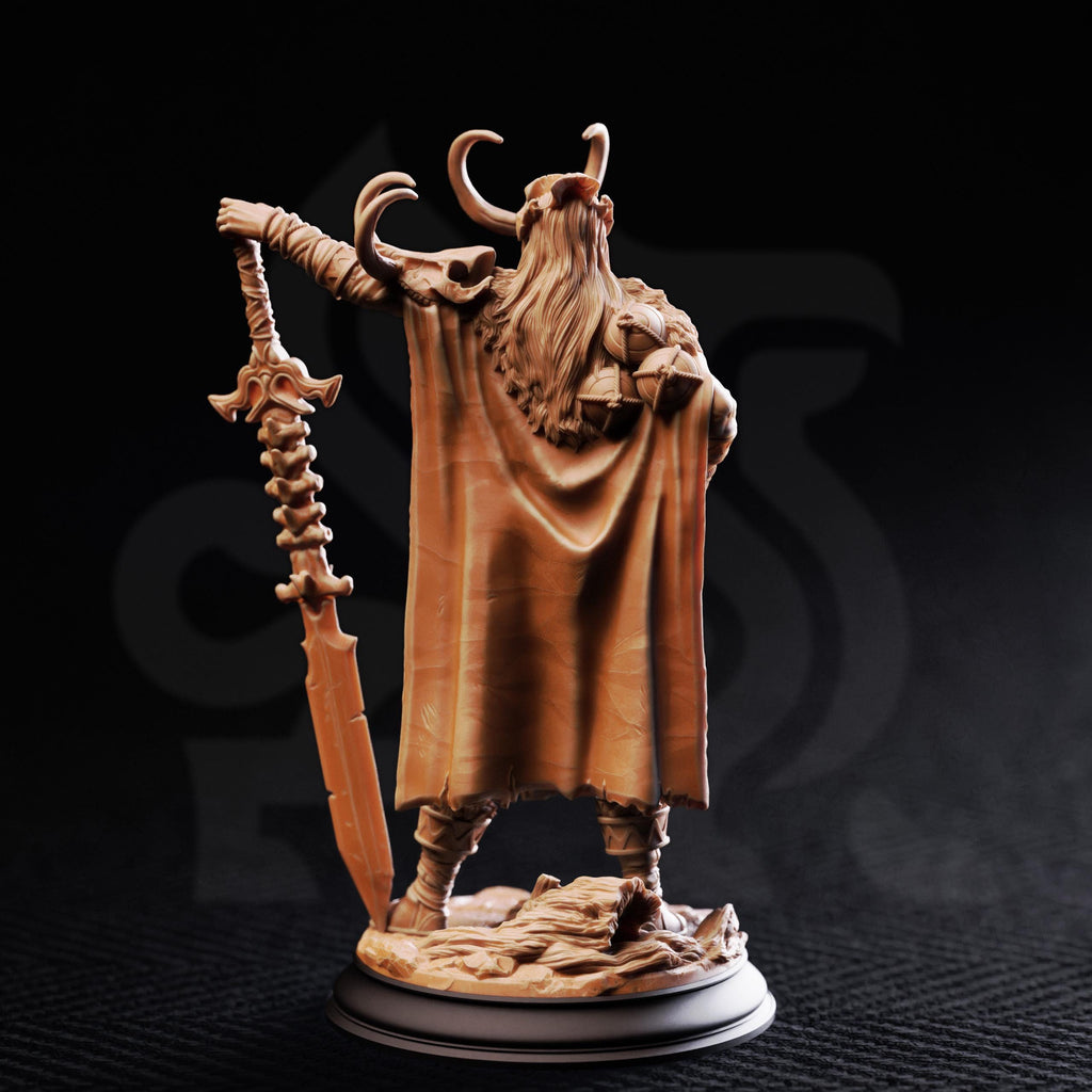 Skadi | Human Fighter Barbarian Viking Nordic Paladin| 32mm / 28mm / 75mm | Ideal for Tabletop RPGs | Dungeons and Dragons - Dm Stash