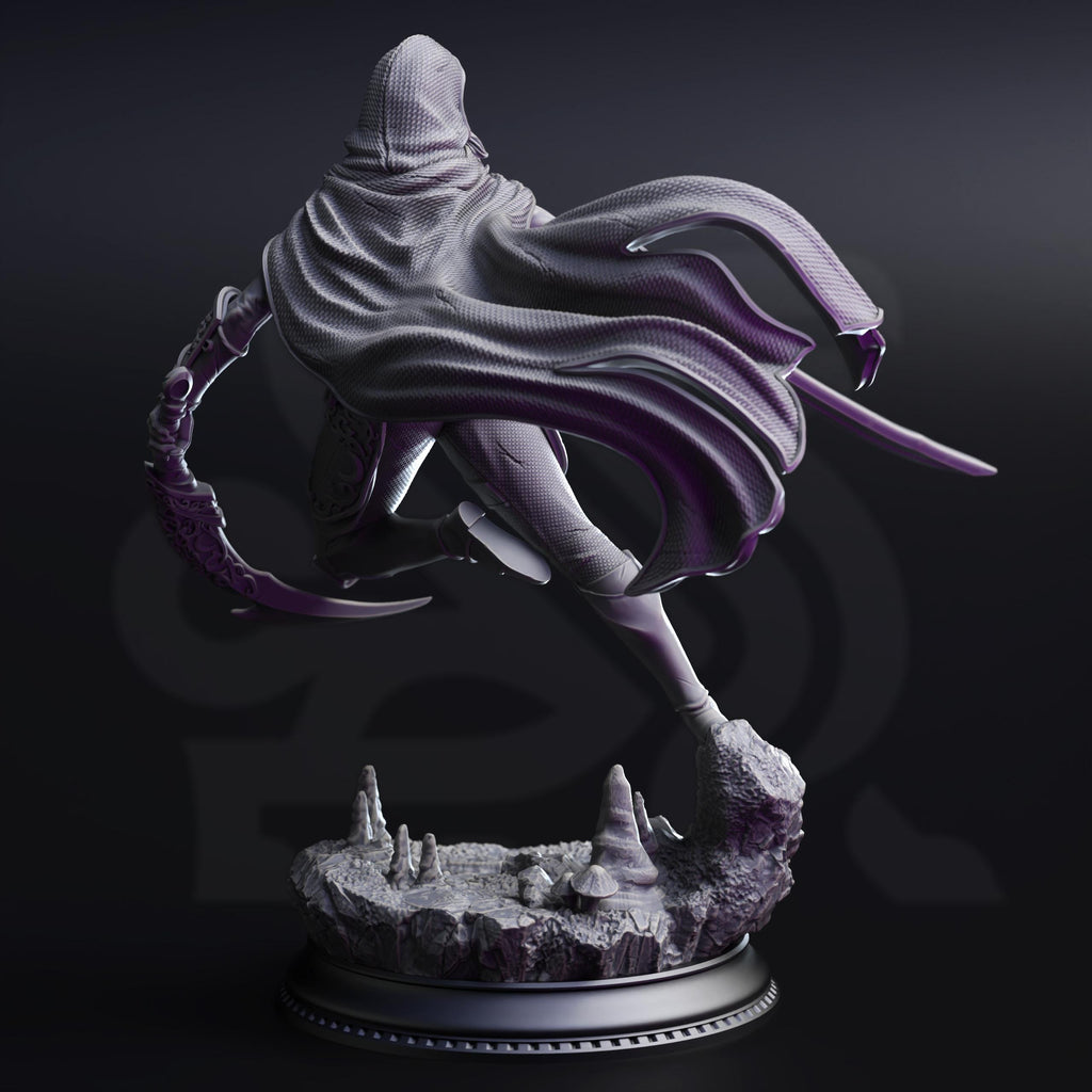 Xira Elineri | Female Drow Dark Elf Assassin Rogue Ranger | 32mm / 28mm / 75mm | Ideal for Tabletop RPGs | Dungeons and Dragons - Dm Stash