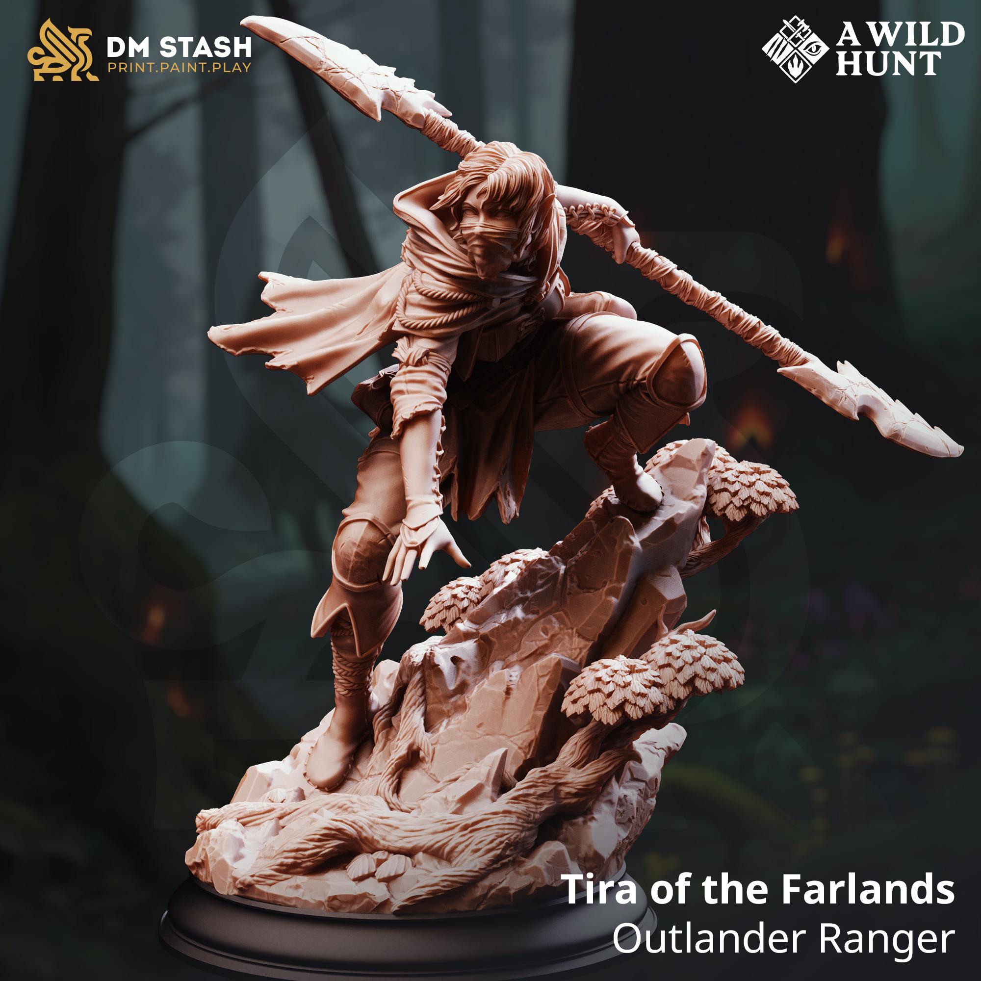 Tira Of The Farlands | Elf Rogue Fighter Ranger | 32mm / 28mm / 75mm | Ideal for Tabletop RPGs | Dungeons and Dragons - Dm Stash