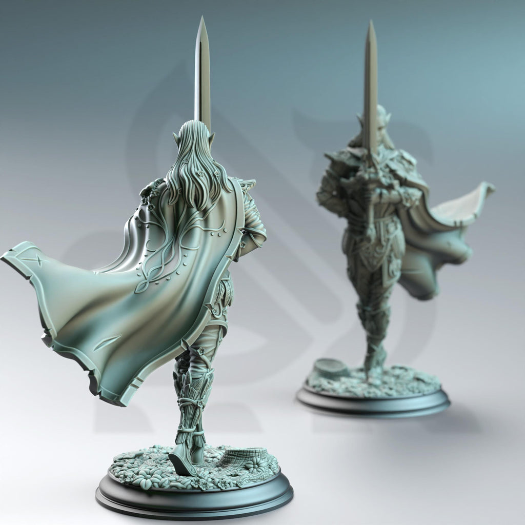 Alysion The Feywalker Duelist | Fighter DND Miniature | 32mm Resin RPG Figure Dungeons and Dragons