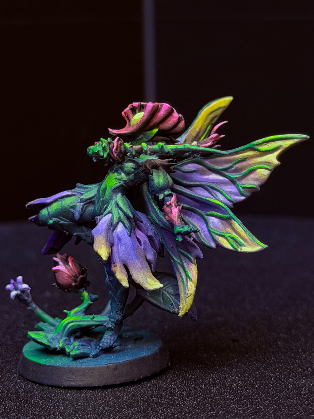 Pre-Painted D&D Miniature | Dark Fairy | Corrupted Fey | Hand-Painted Fantasy Character | TTRPG Ready