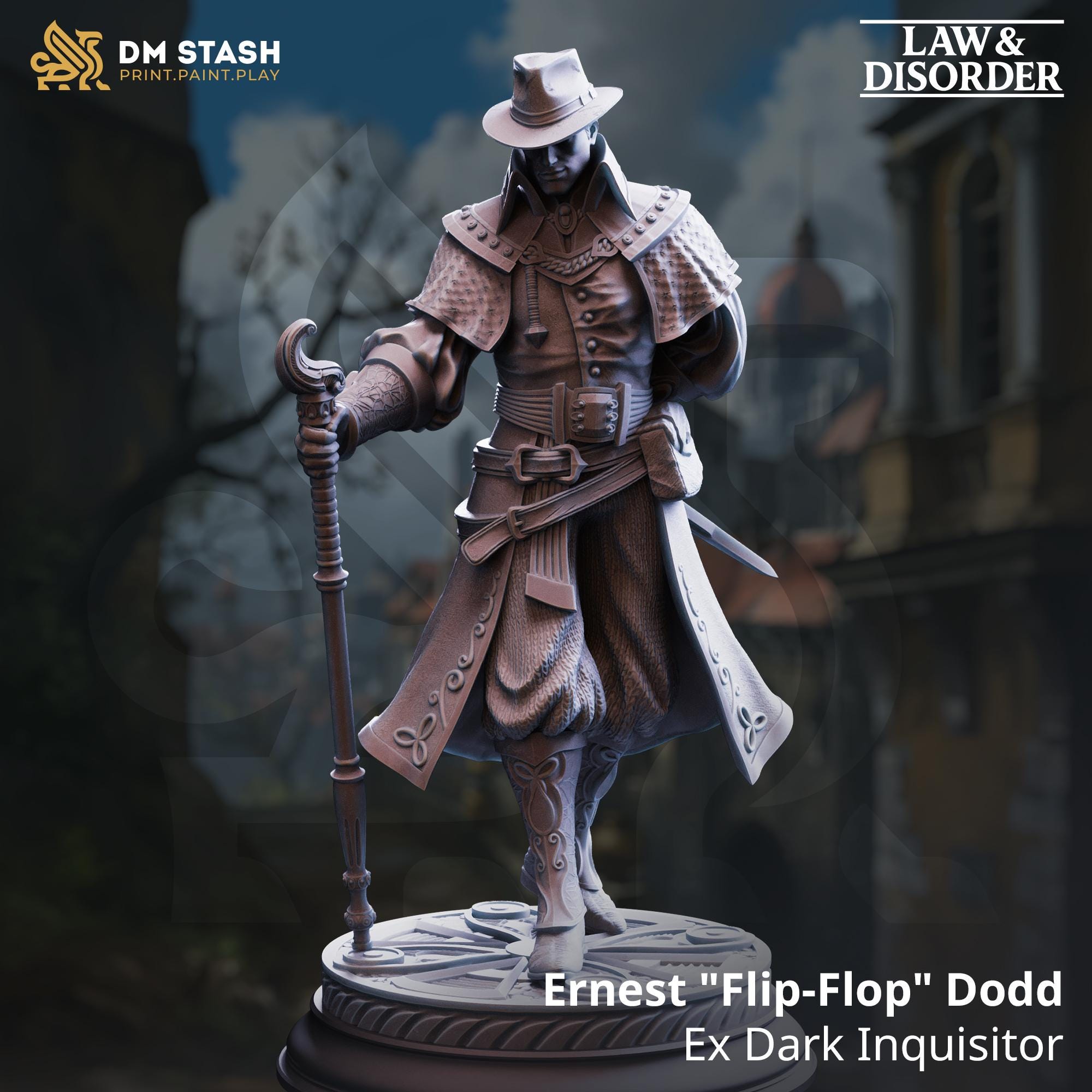 Ernest Ex Inquisitor | Human Rogue Duelist Fighter | 32mm / 28mm / 75mm | Ideal for Tabletop RPGs | Dungeons and Dragons - Dm Stash