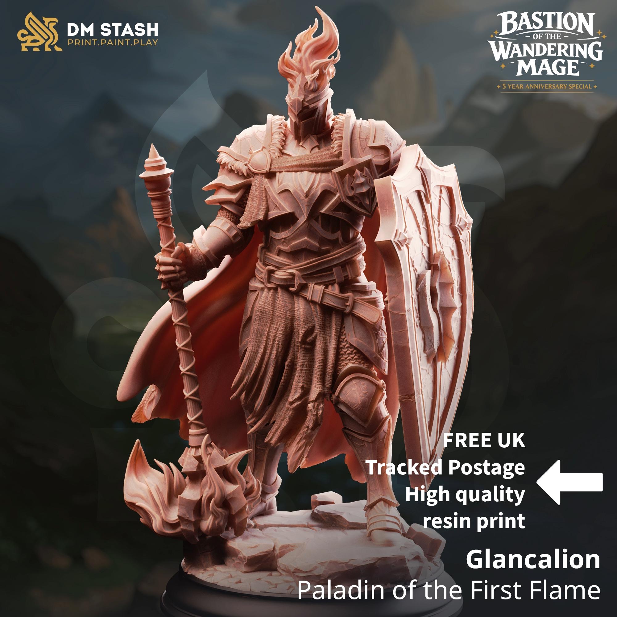 Glancalion Paladin DND Miniature | 32mm Resin RPG Figure Dungeons and Dragons