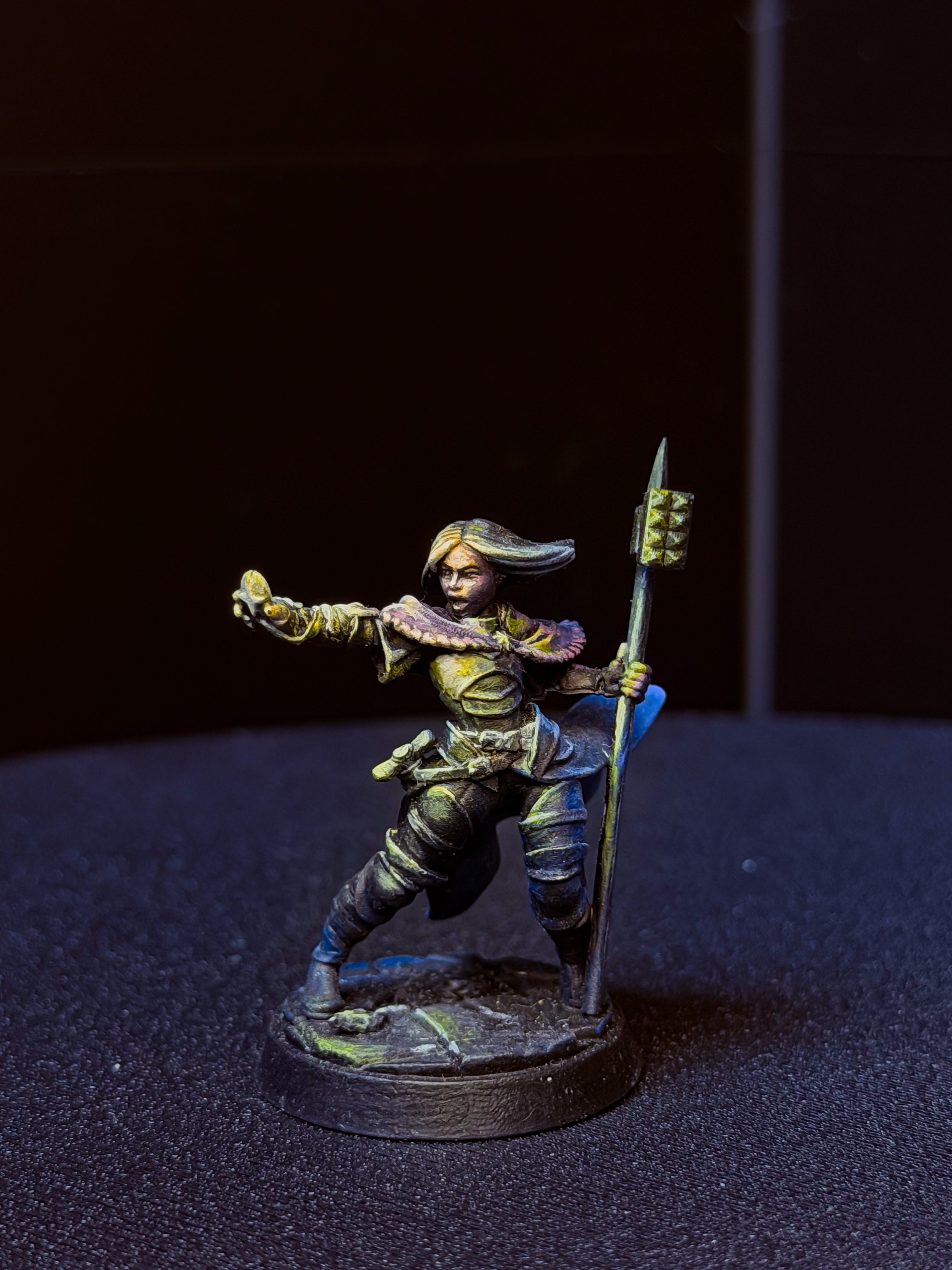 Pre-Painted D&D Miniature | Human Cleric | OSL Technique | Hand-Painted Fantasy Character | TTRPG Ready