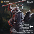Kigari Paladin | Lionfolk Fighter Cleric DND Miniature | 32mm Resin RPG Figure Dungeons and Dragons