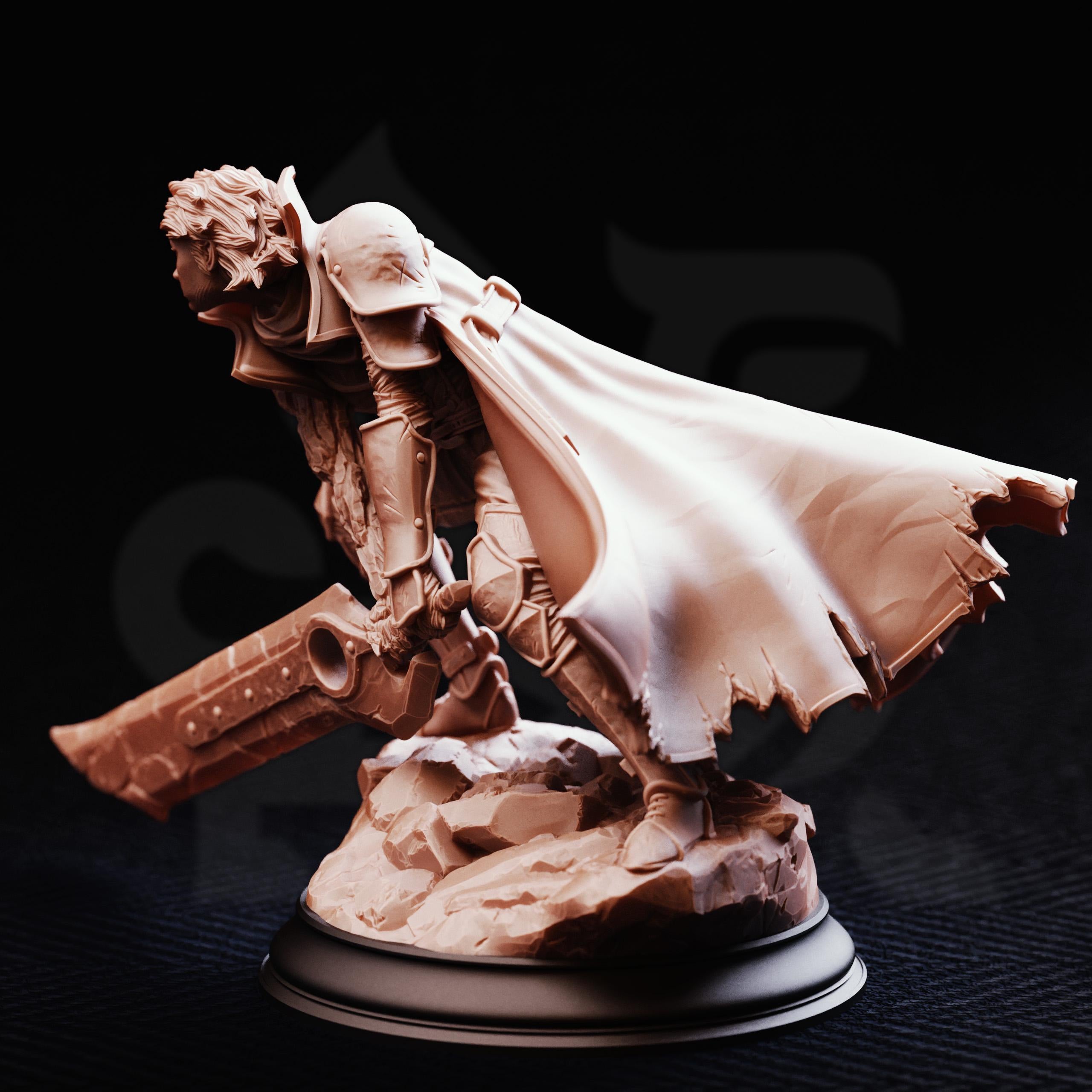 Firenzia Fireblood | Fire Genasi Fighter Paladin | 32mm / 28mm / 75mm | Ideal for Tabletop RPGs | Dungeons and Dragons - Dm Stash
