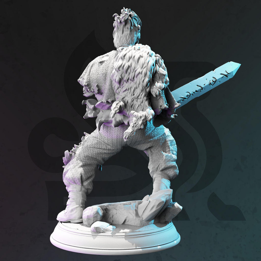 Gaius | Human Fighter Bloodhunter Paladin | 32mm / 28mm / 75mm | Ideal for Tabletop RPGs | Dungeons and Dragons - Dm Stash