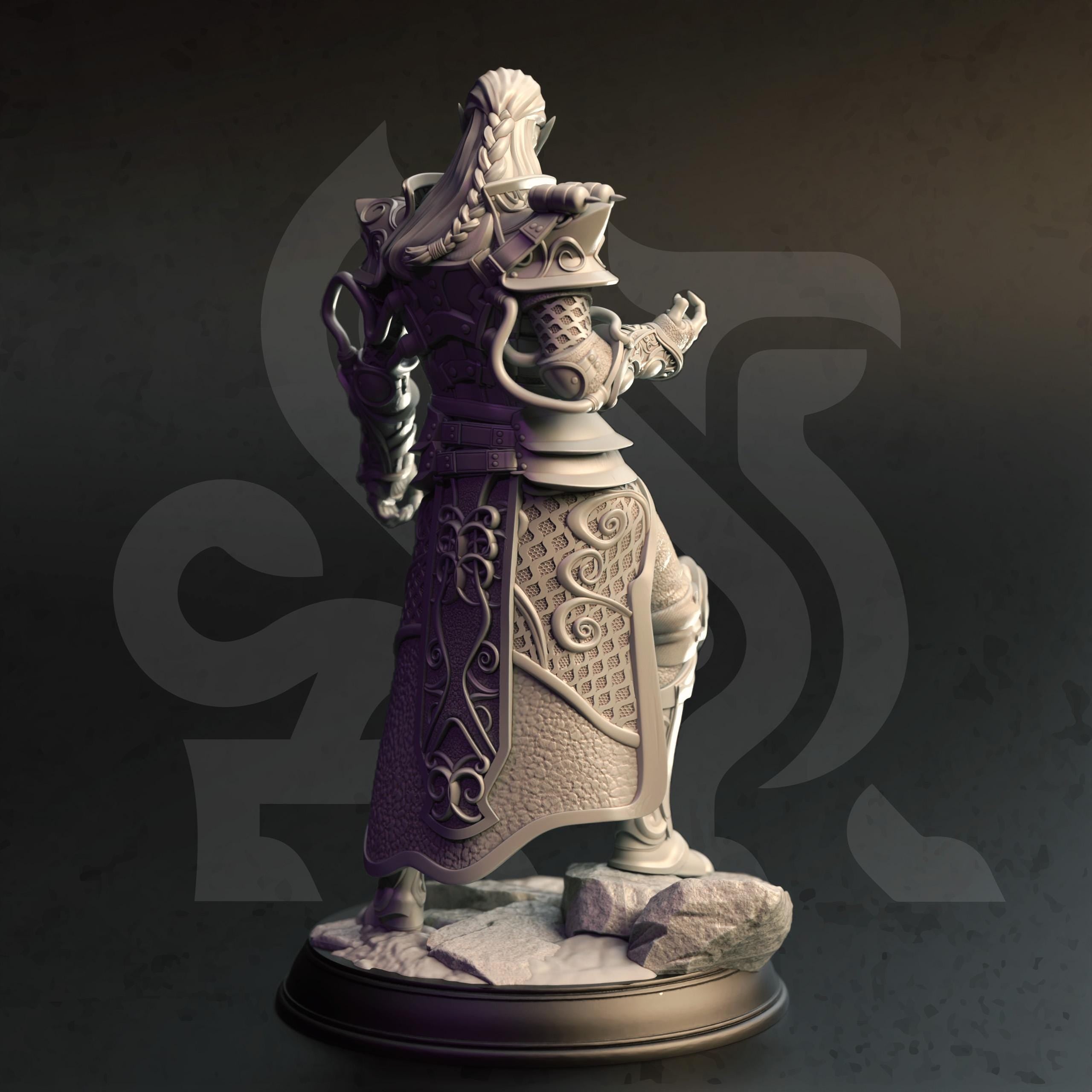 Netros | Elf Artificer Wizard Sorcerer Mage | 32mm / 28mm / 75mm | Ideal for Tabletop RPGs | Dungeons and Dragons - Dm Stash