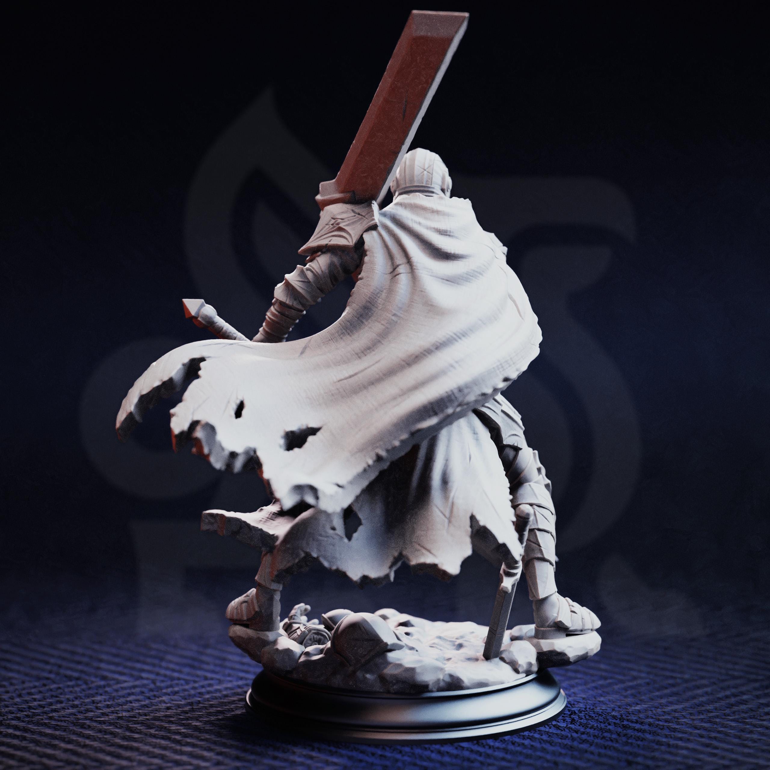 Valoris the Unscathed | Human Elf Fighter DND Miniature | 32mm Resin RPG Figure Dungeons and Dragons