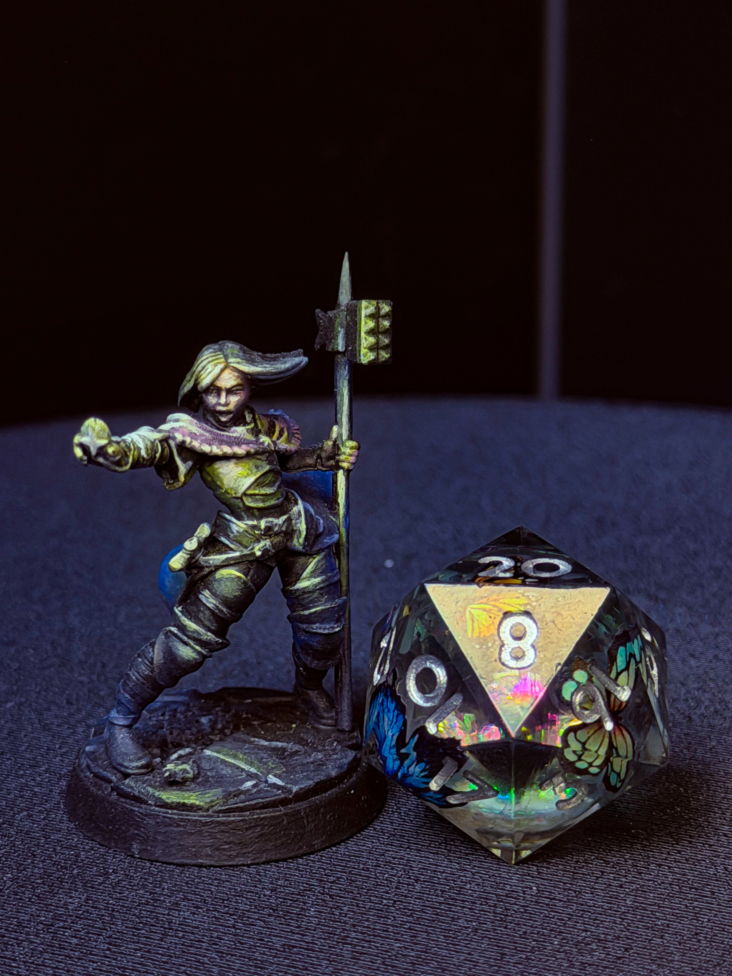 Pre-Painted D&D Miniature | Human Cleric | OSL Technique | Hand-Painted Fantasy Character | TTRPG Ready