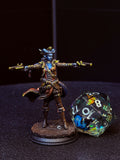 Pre-Painted D&D Miniature |Tiefling Gunslinger | Hand-Painted Character Mini | TTRPG Ready
