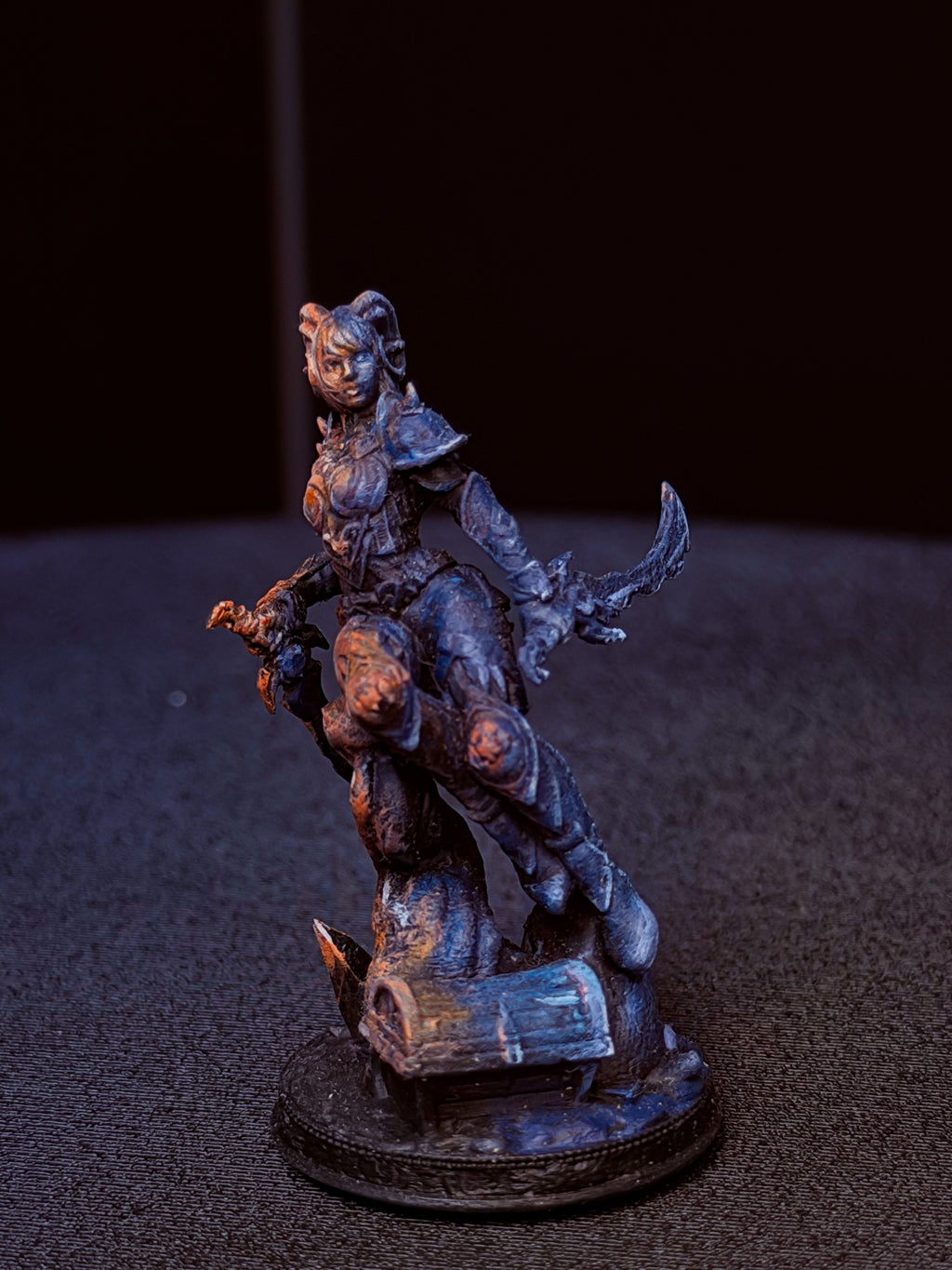 Pre-Painted D&D Miniature | Tiefling Rogue | Hand-Painted Character Mini | TTRPG Ready