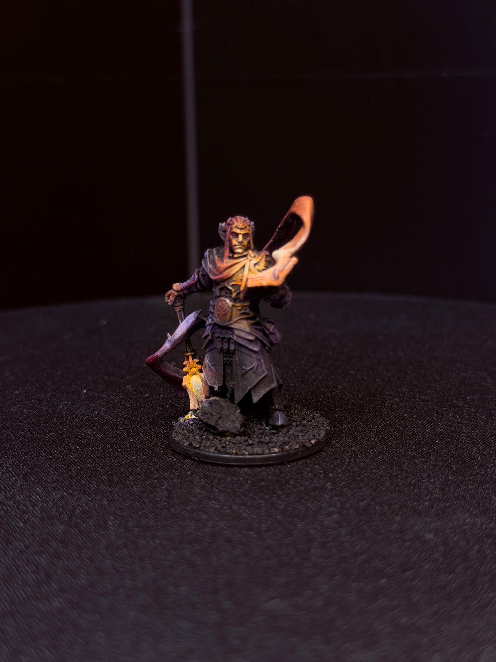 Pre-Painted D&D Miniature | Dark Warlock | OSL Spellbook | Hand-Painted Fantasy Character | TTRPG Ready