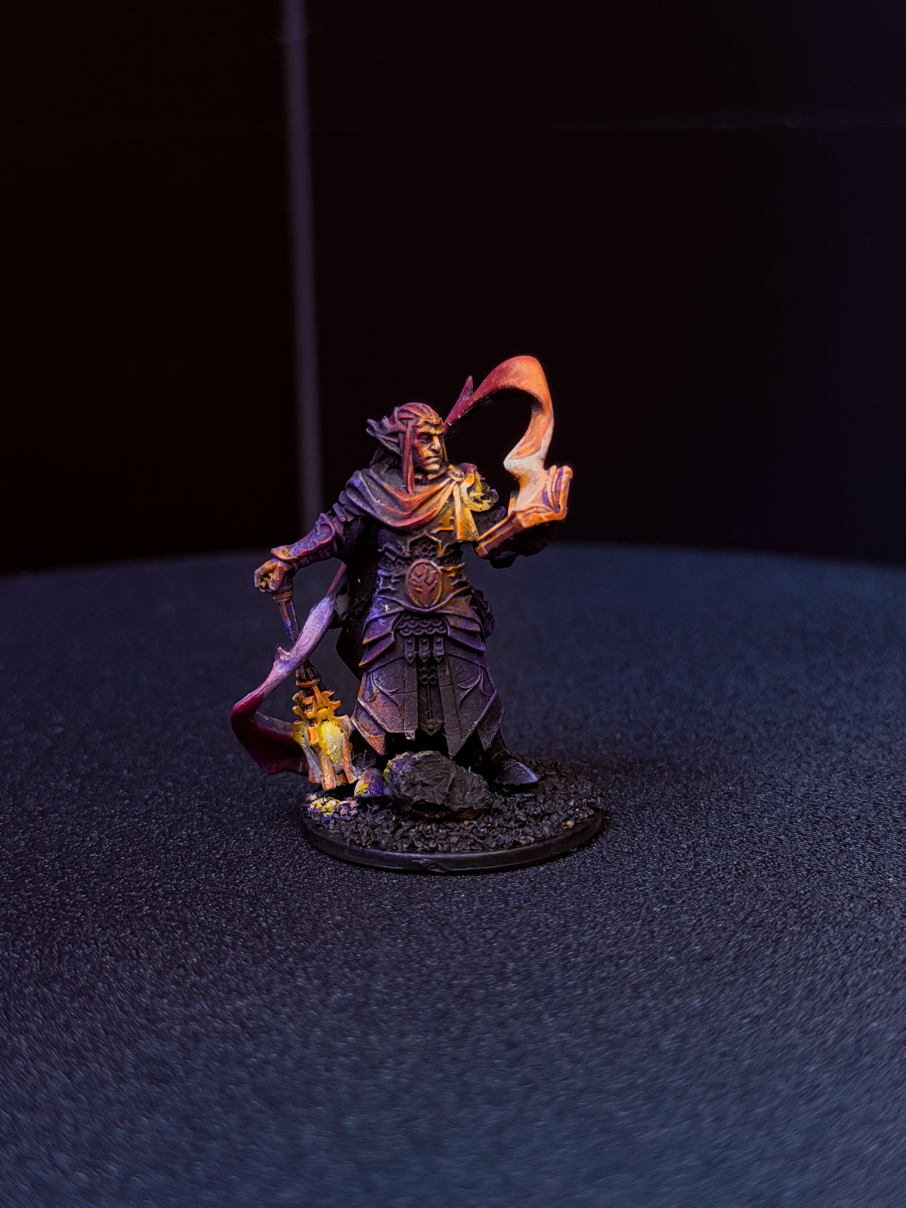 Pre-Painted D&D Miniature | Dark Warlock | OSL Spellbook | Hand-Painted Fantasy Character | TTRPG Ready