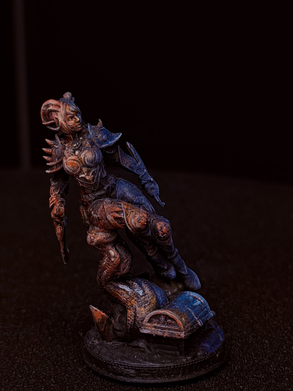Pre-Painted D&D Miniature | Tiefling Rogue | Hand-Painted Character Mini | TTRPG Ready