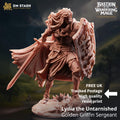 Lydia the Untarnished Paladin Fighter DND Miniature | 32mm Resin RPG Figure Dungeons and Dragons