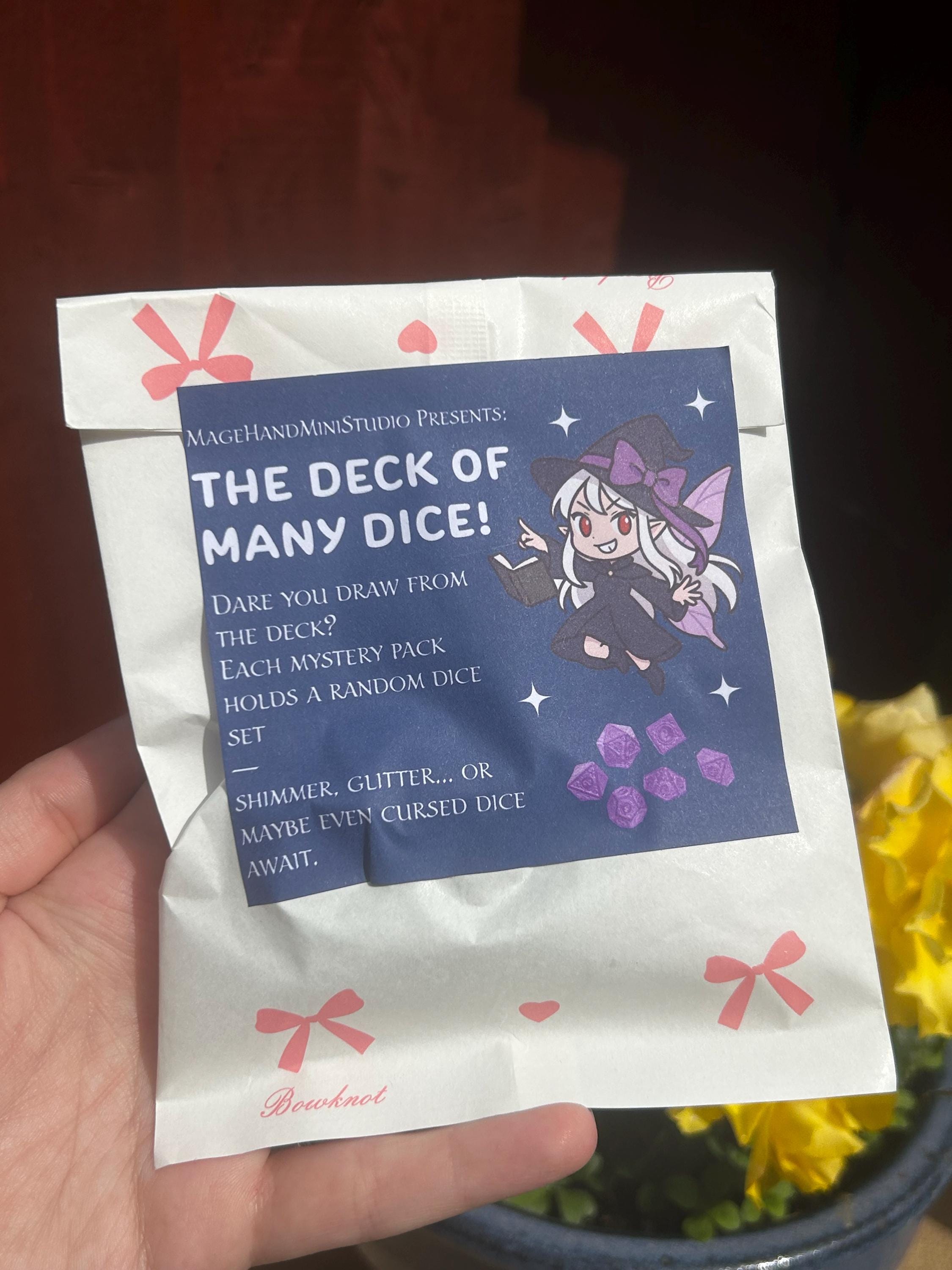 Mystery Dice Set | The Deck of Many Dice | DnD Dice Grab Bag | RPG Dice Mystery Bag | TTRPG Gift | Resin Glitter Dice | Dungeons and Dragons