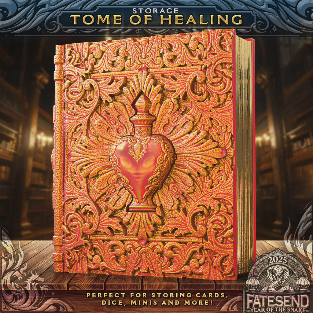 Tome Of Healing Potion Dice Tower Book | Dungeons & Dragons Dice Storage Tome | RPG Dice Tray | Bardic Gift | TTRPG Accessory Organiser
