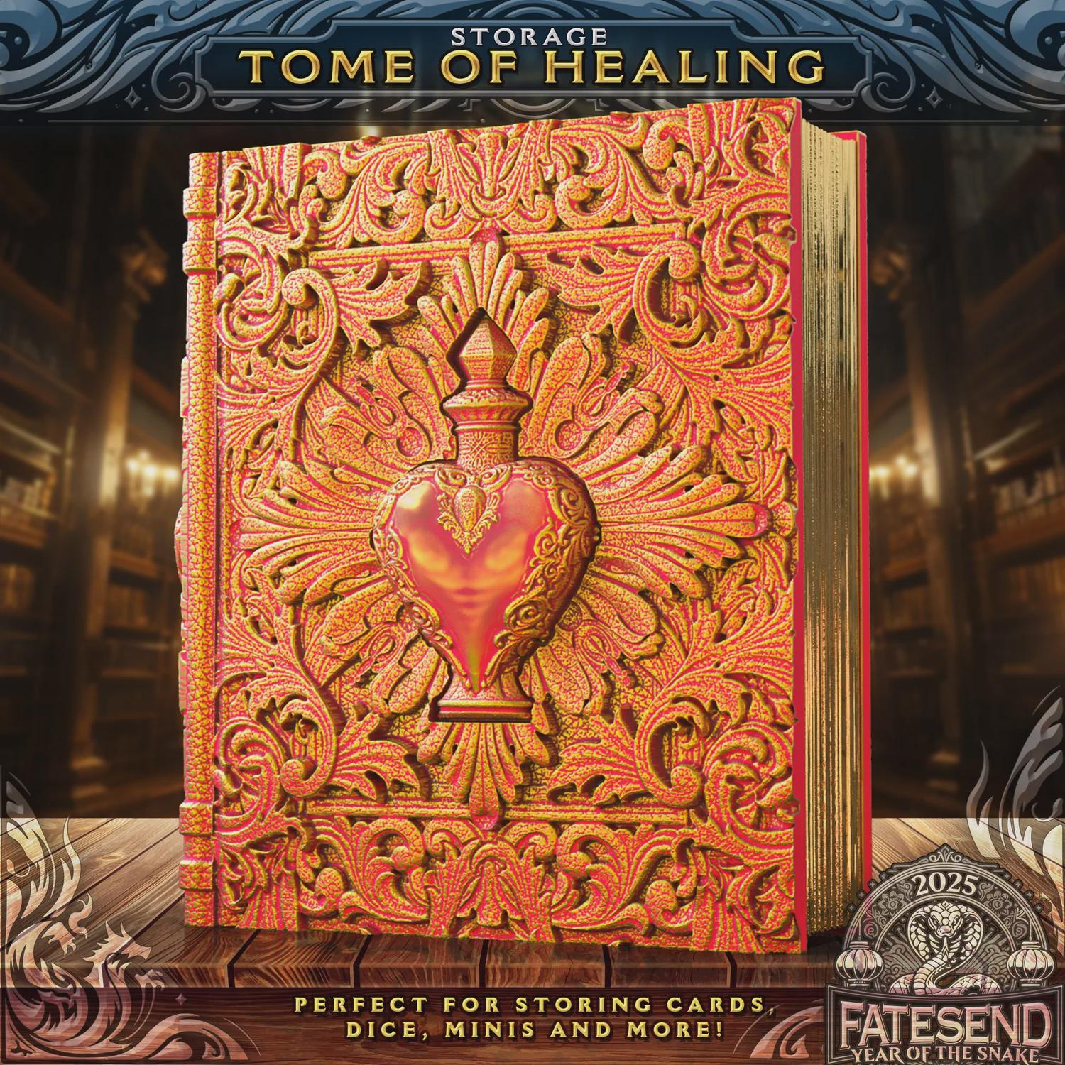 Tome Of Healing Potion Dice Tower Book | Dungeons & Dragons Dice Storage Tome | RPG Dice Tray | Bardic Gift | TTRPG Accessory Organiser