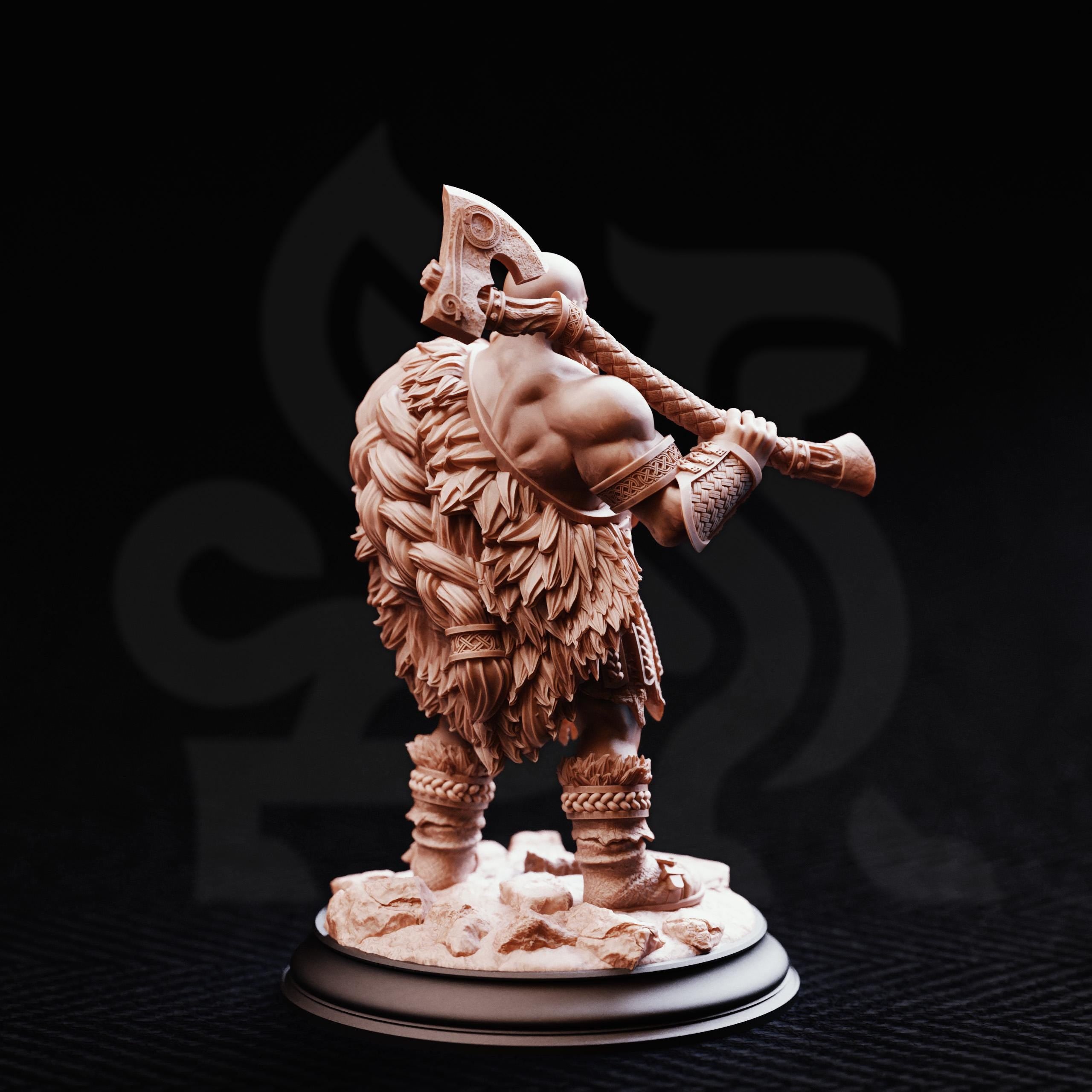 Orzei | Dwarf Berserker Barbarian Fighter Paladin | 32mm / 28mm / 75mm | Ideal for Tabletop RPGs | Dungeons and Dragons - Dm Stash